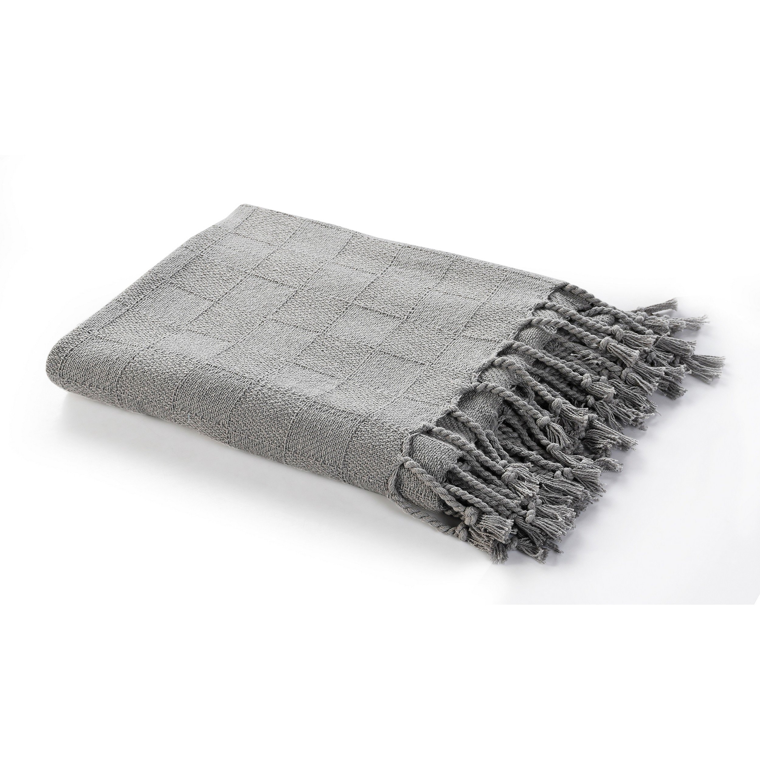 Hand Loomed Dark hotsell Gray Throw Blanket