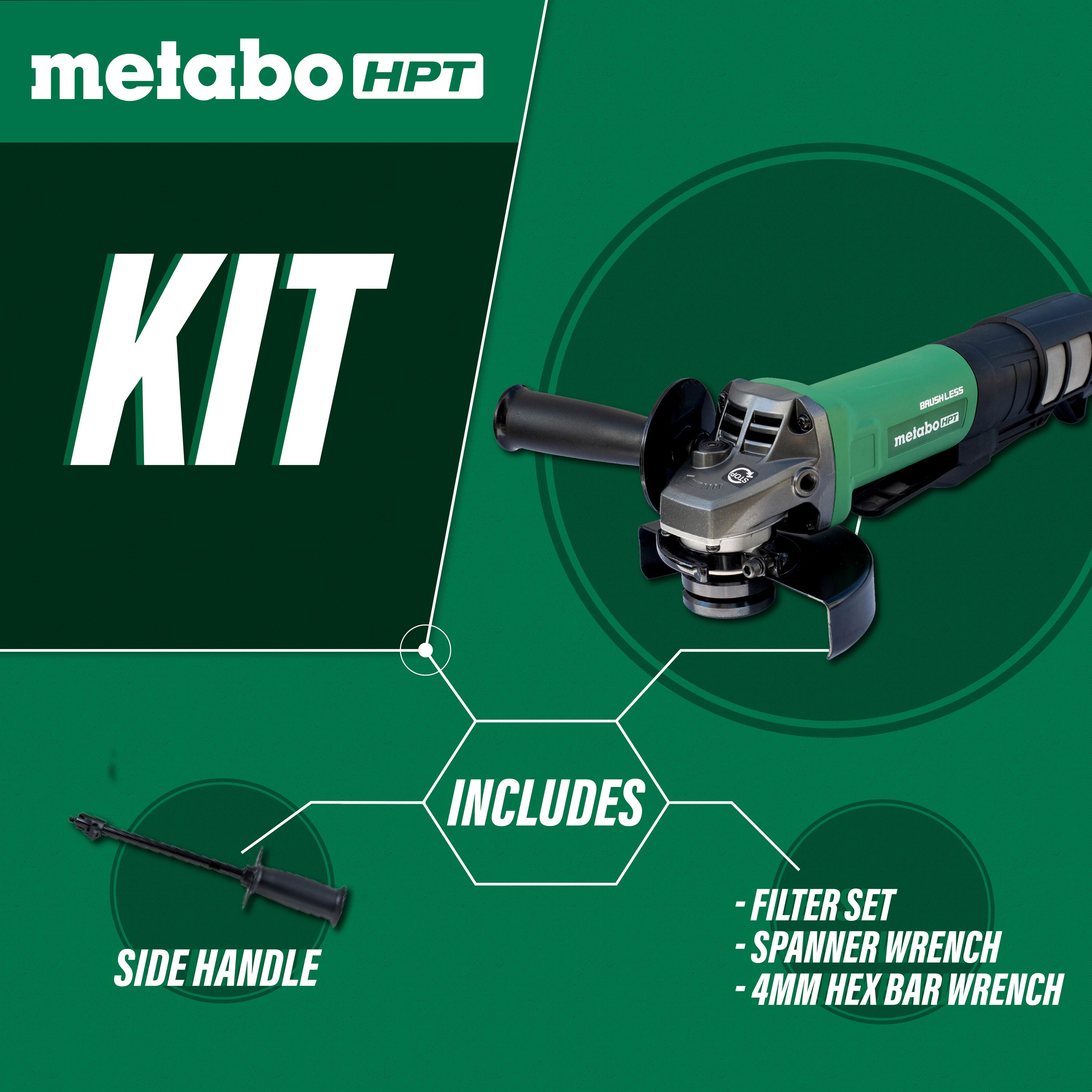 Metabo HPT 5-in Paddle Switch Brushless Corded Angle Grinder G13BYEQM Sansujyuku sansujyuku.com