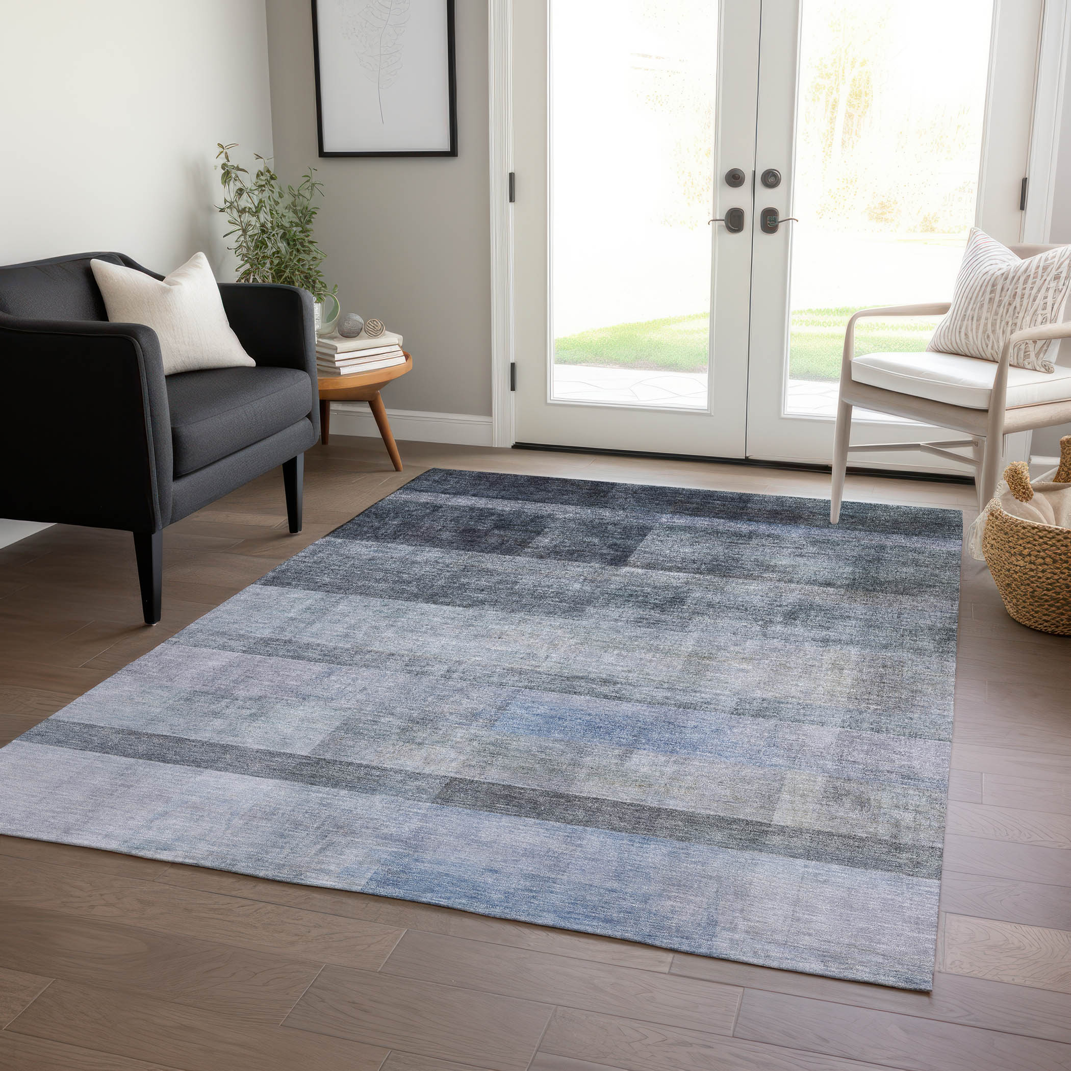 Addison Rugs ACN568NA30X46 Chantille ACN568NA 2 x 3 (ft) Polyester Navy Rectangular Indoor/Outdoor Machine washable Area rug