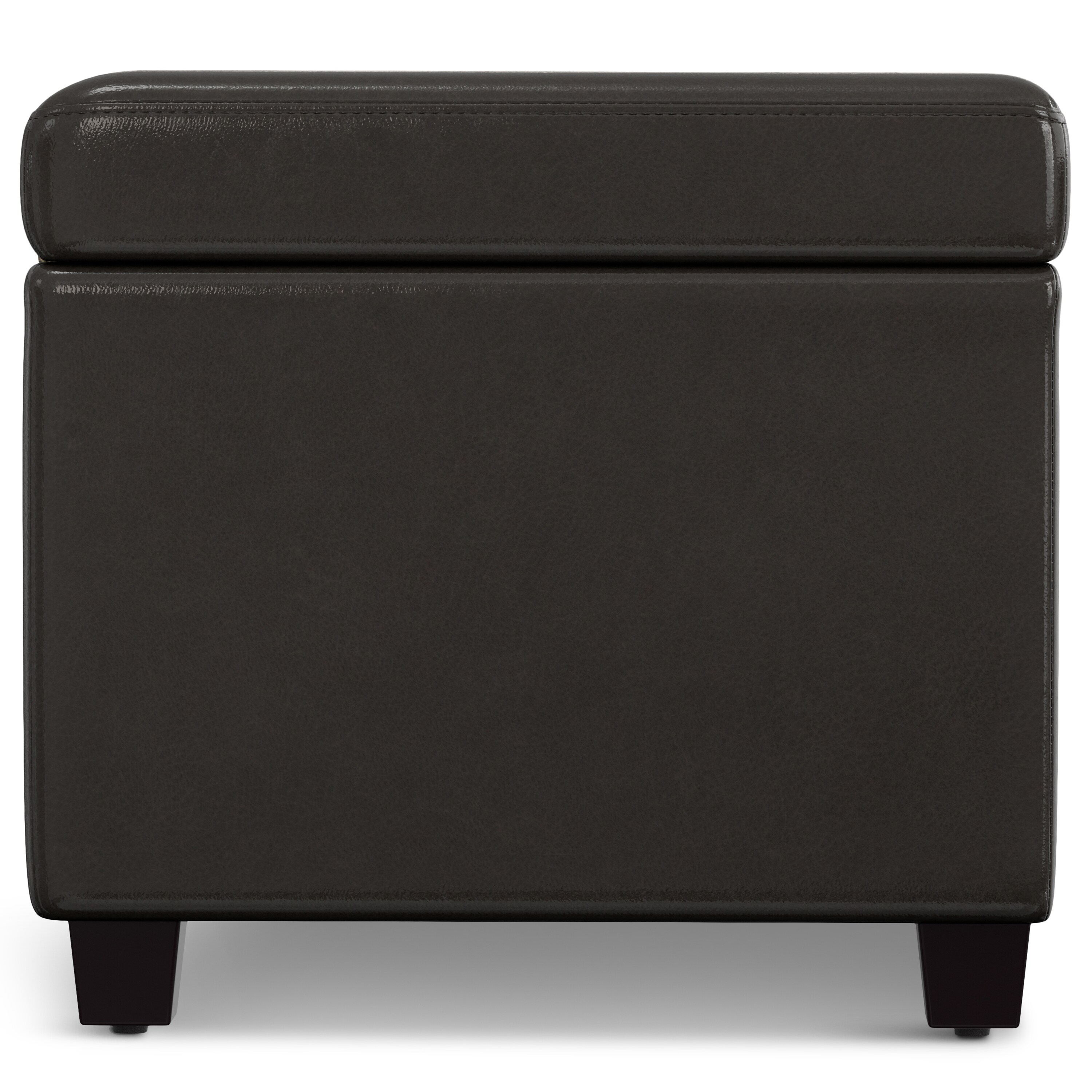 Tanners Brown Faux Leather Extra Large Storage Ottoman Bench