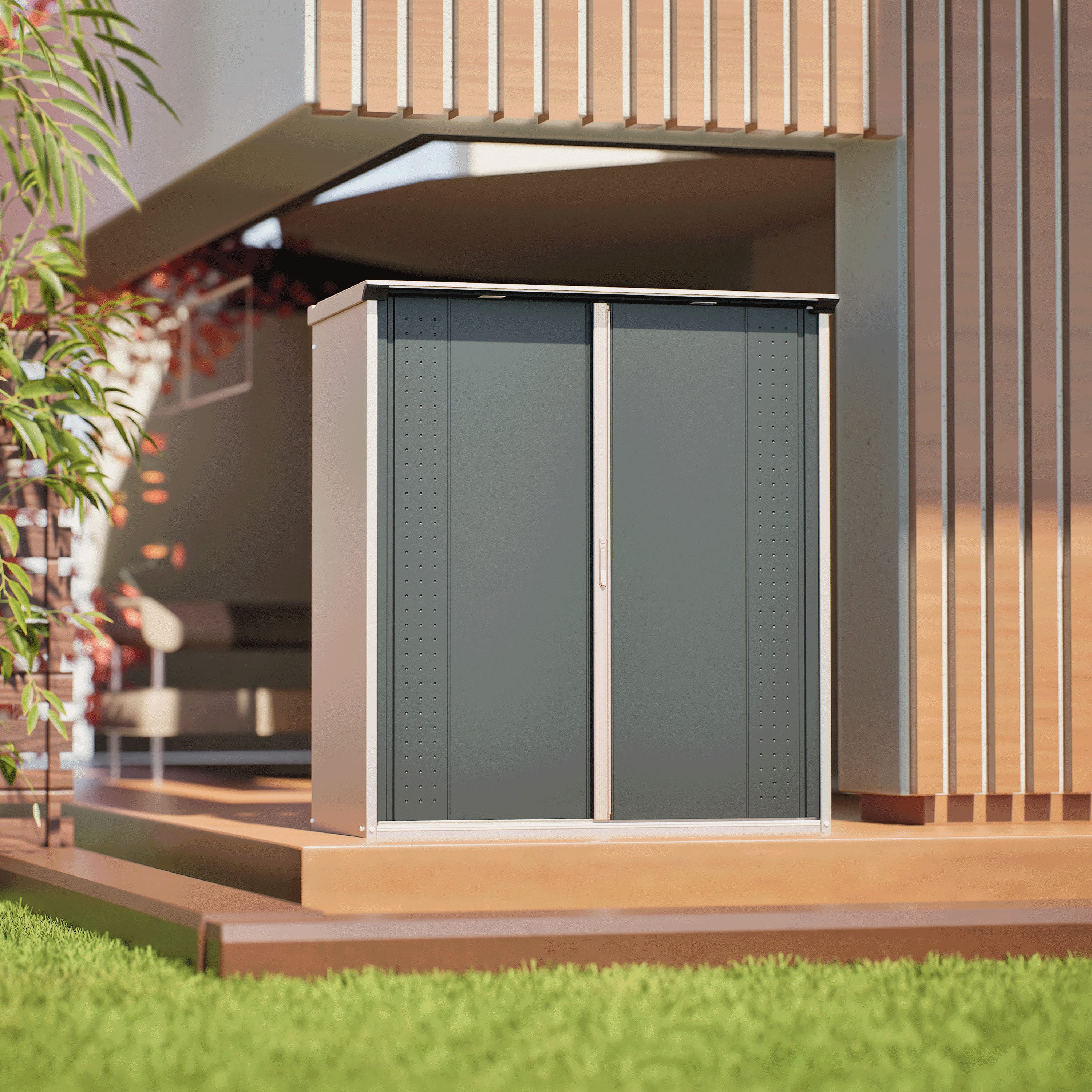 Arrow 6-ft x 2-ft Shirudo Aluminum/Zinc/Silicon-coated steel Metal Storage Shed