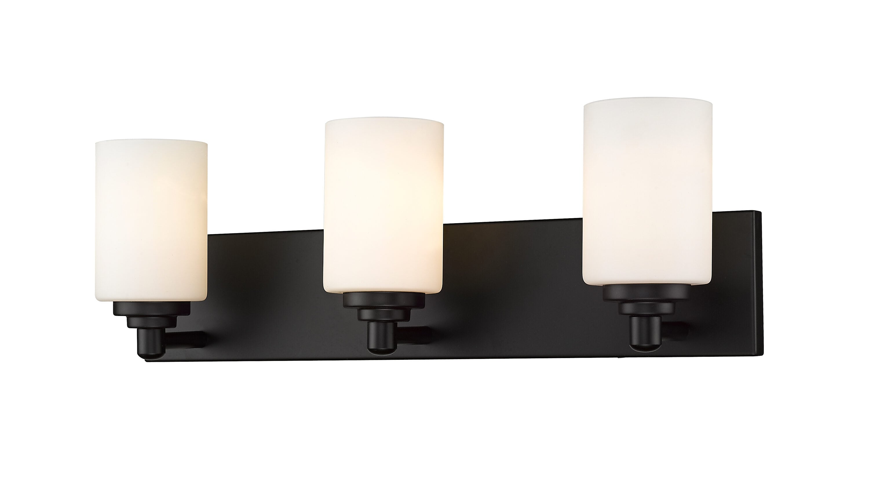 Z-Lite 485-3V-MB Soledad 23-in 3 -Light Matte Black Transitional Vanity light