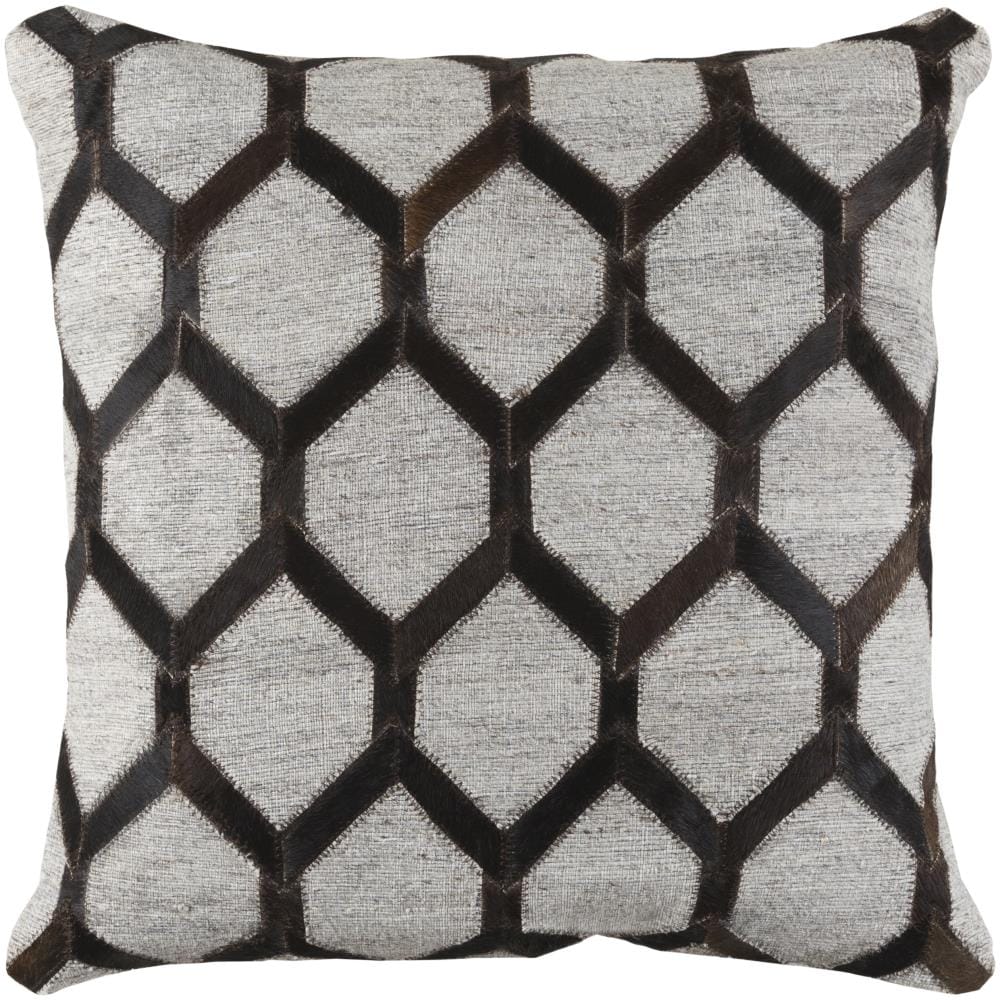 Surya MOD002-2020P Medora 20-in x 20-in Black Square Indoor Decorative Pillow
