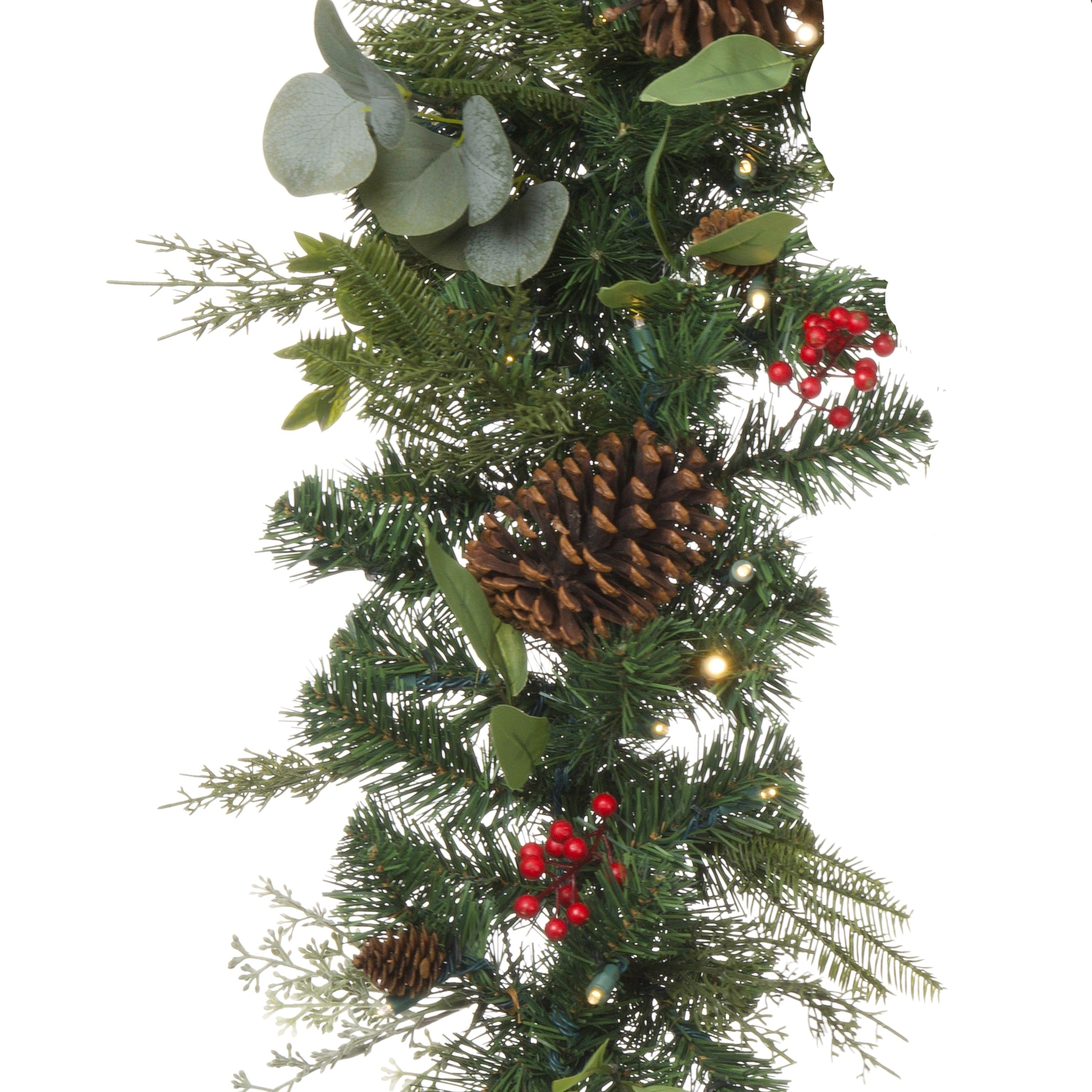 Village Lighting V-20857 10-Inches Lighted Door Decoration Berry Battery-operated Christmas Decor