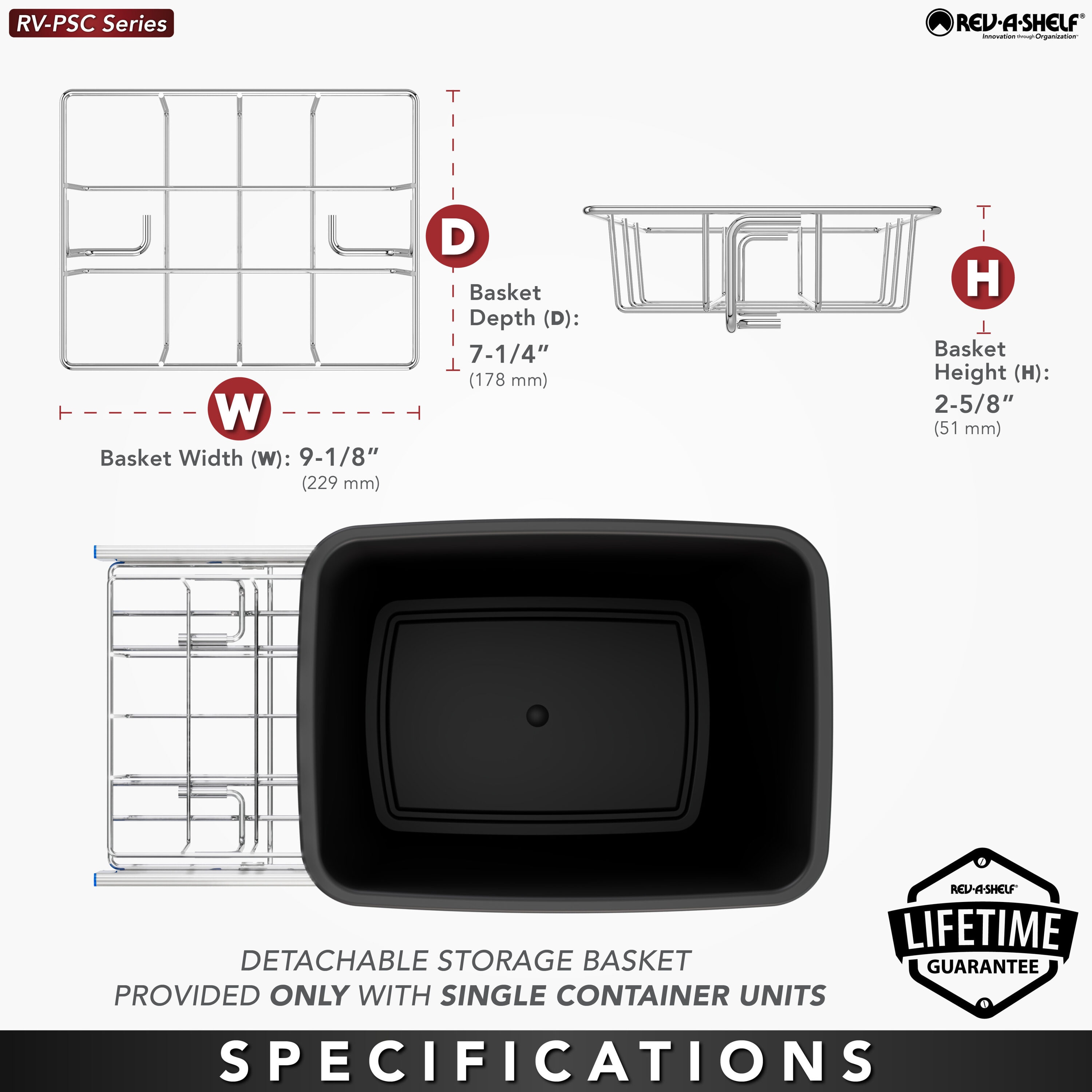 Rev-A-Shelf RV-12PSC-18-5 Pullout-Trash-Cans - View #10