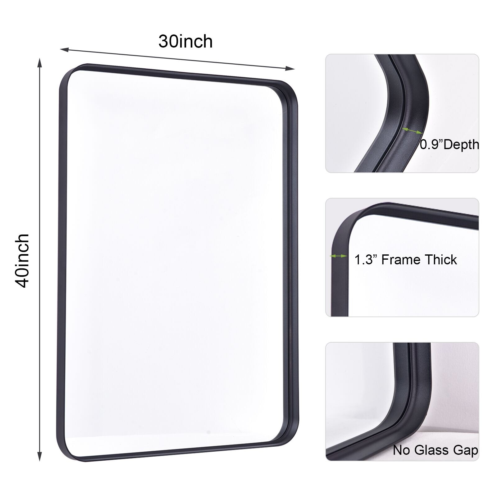 BEAUTYPEAK LS-YSJ-REAJ3040-B Decor-Mirrors - View #4