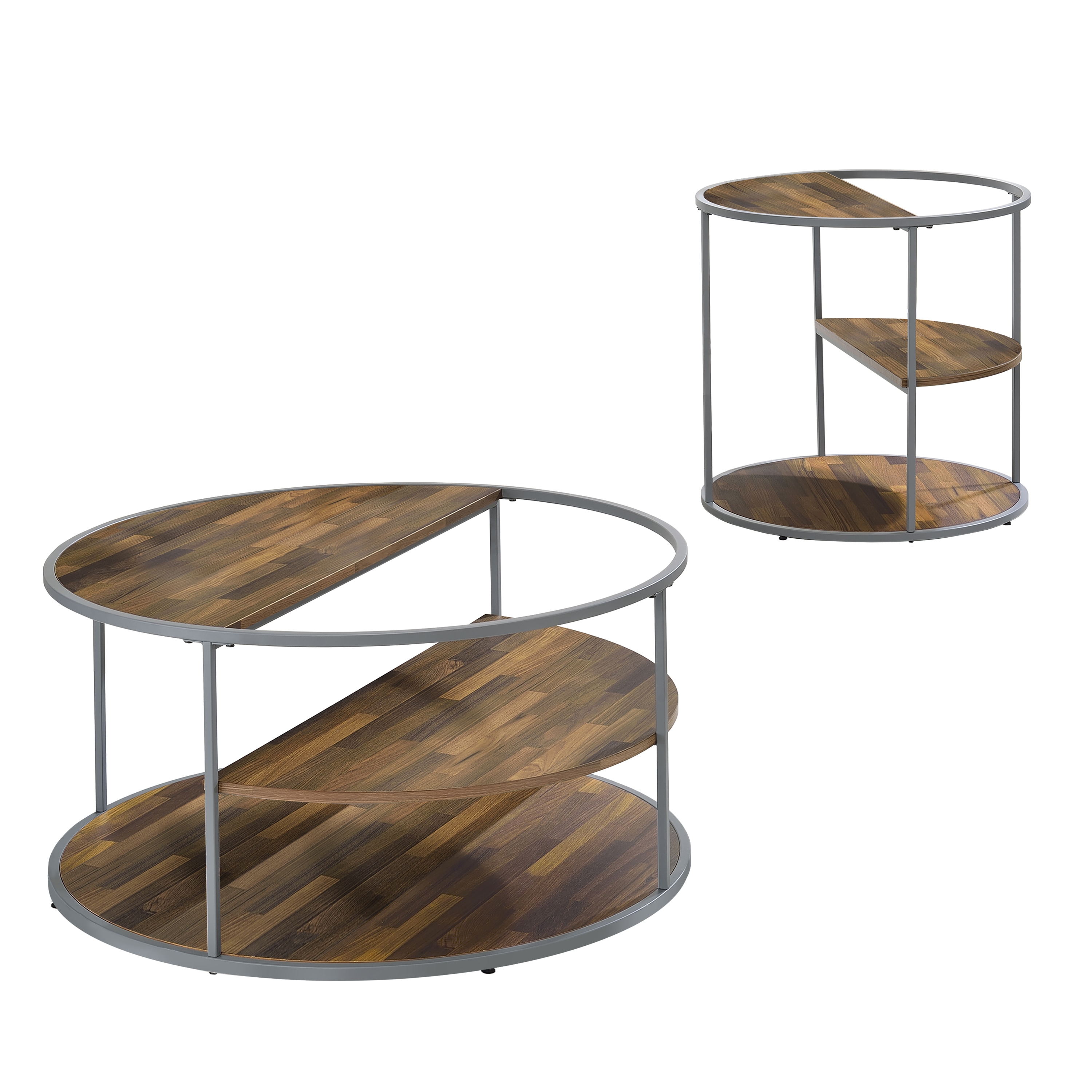 Furniture of America IDF-4396GY-2PC Accent-Table-Sets - View #2
