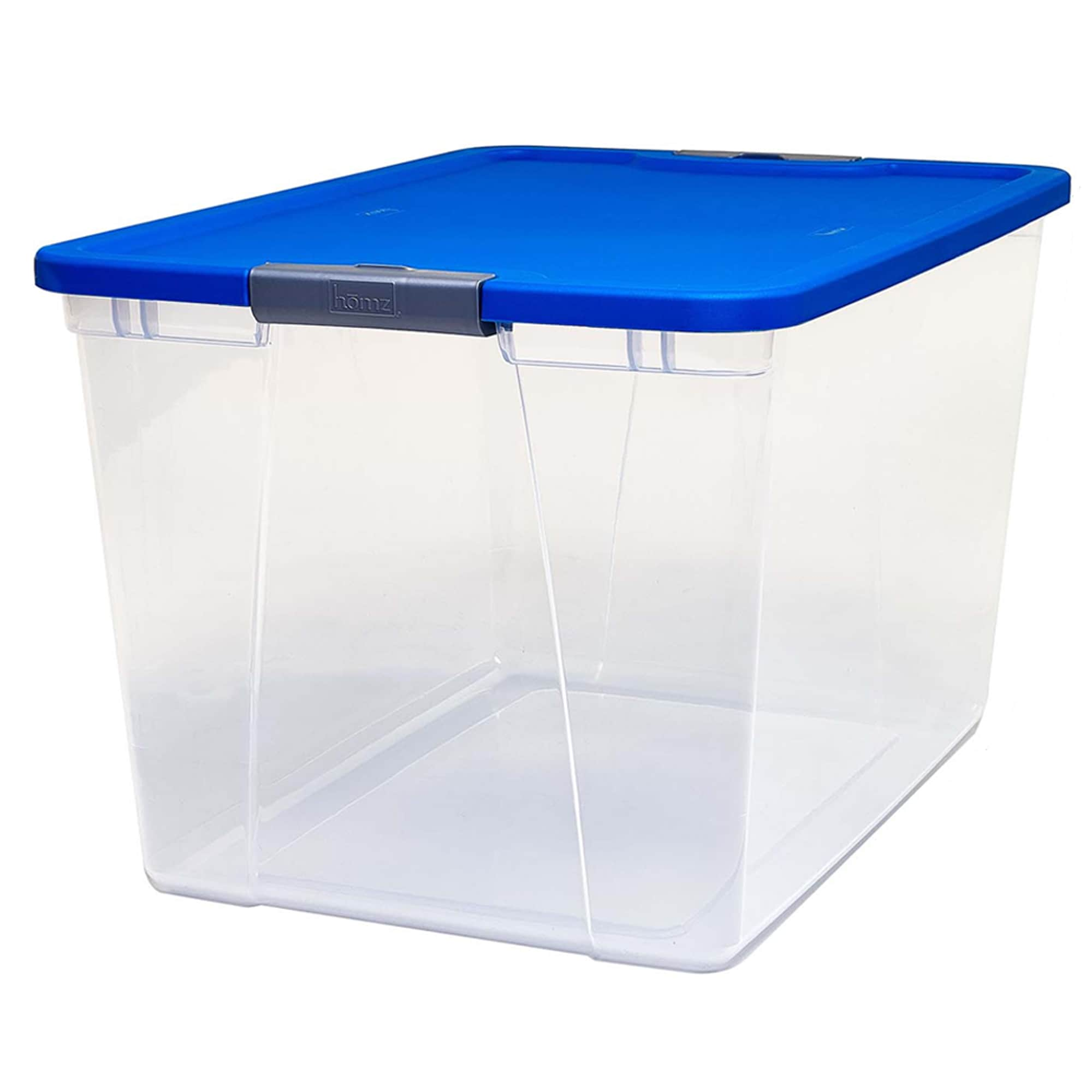 Homz 6610BKTS.10 10 Gallon Durable Molded Plastic Storage Bin With