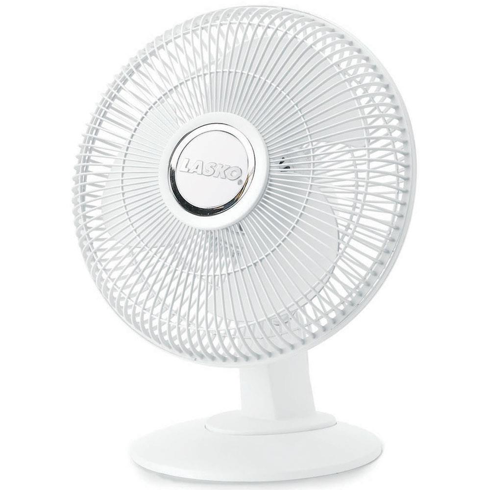 Lasko 12-in 120 -Volt 3 -Speed Indoor White Oscillating Desk Fan