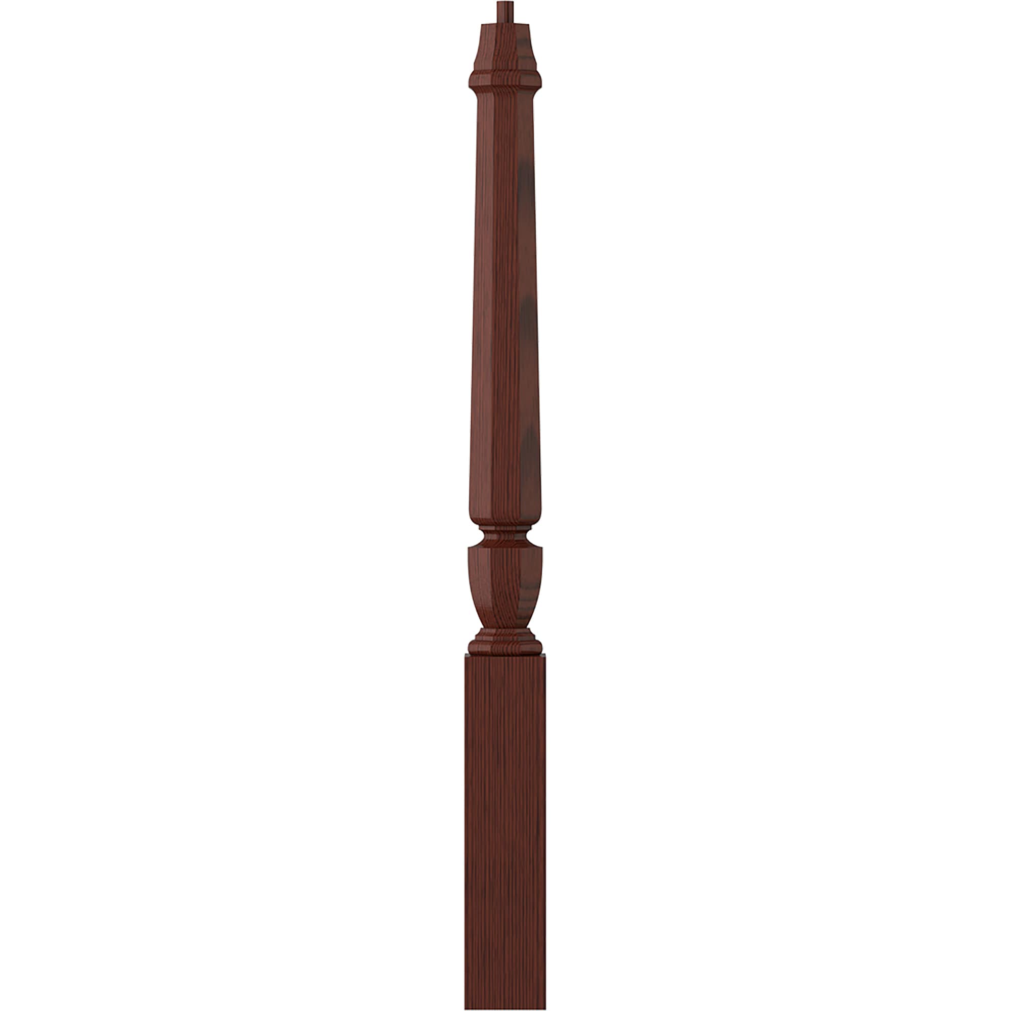 L.J. Smith Stair Systems LJP-30108-MH Regent 3.5-in x 43-in Unfinished Mahogany Starting Stair Newel Post