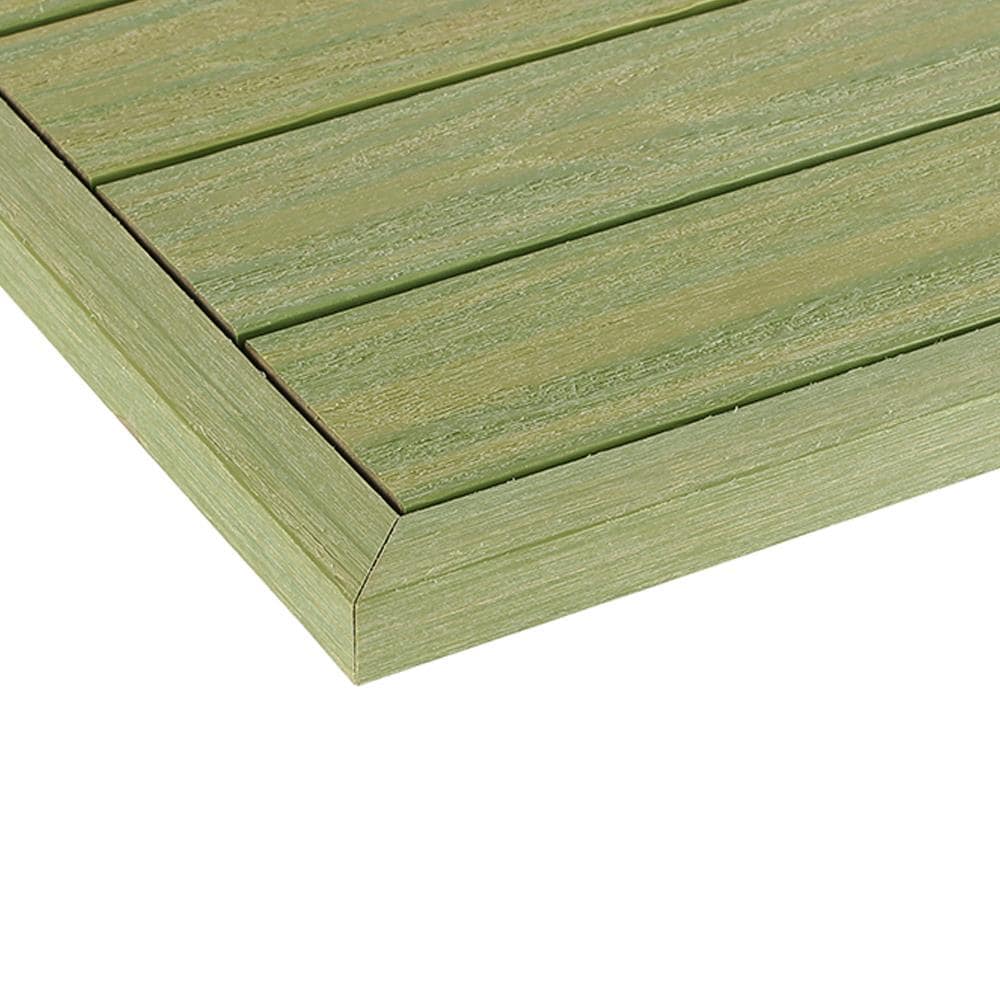 NewTechWood US-QD-OT-ZX-SG 1-in x 12-in 2 -Pack Irish Green Prefinished Composite Deck tile ( 0.5-sq ft )