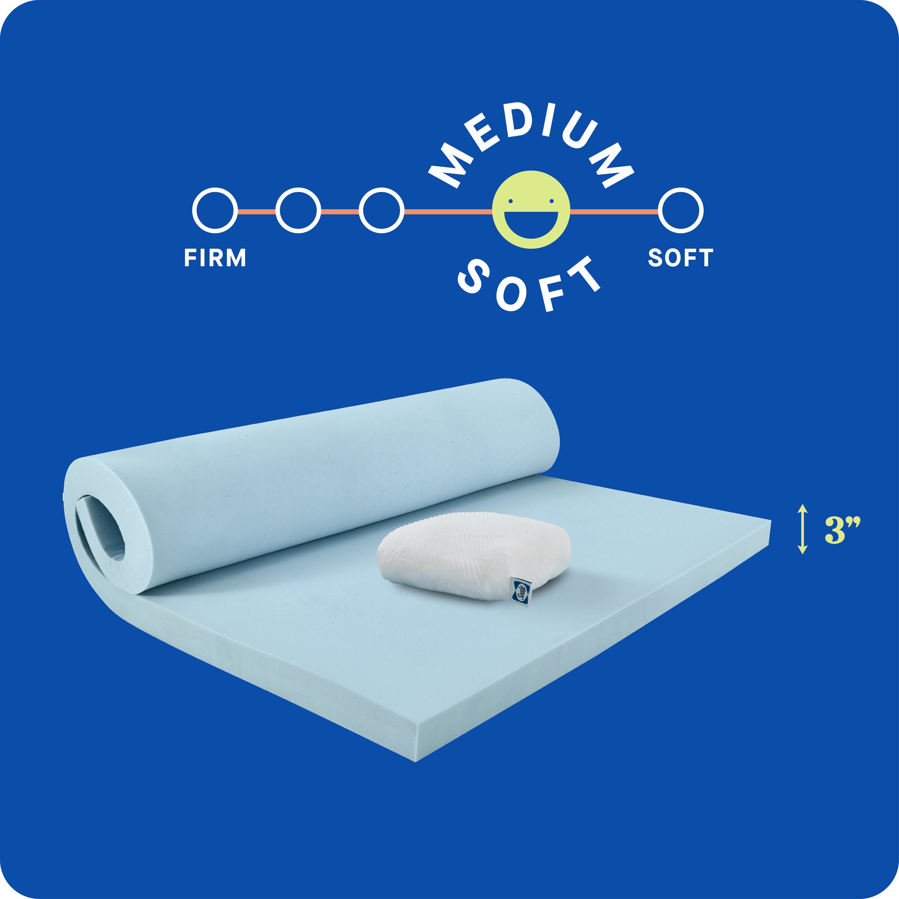 Sealy Dreamlife 3" Gel Memory Foam Twin Mattress Topper with Cooling Cover