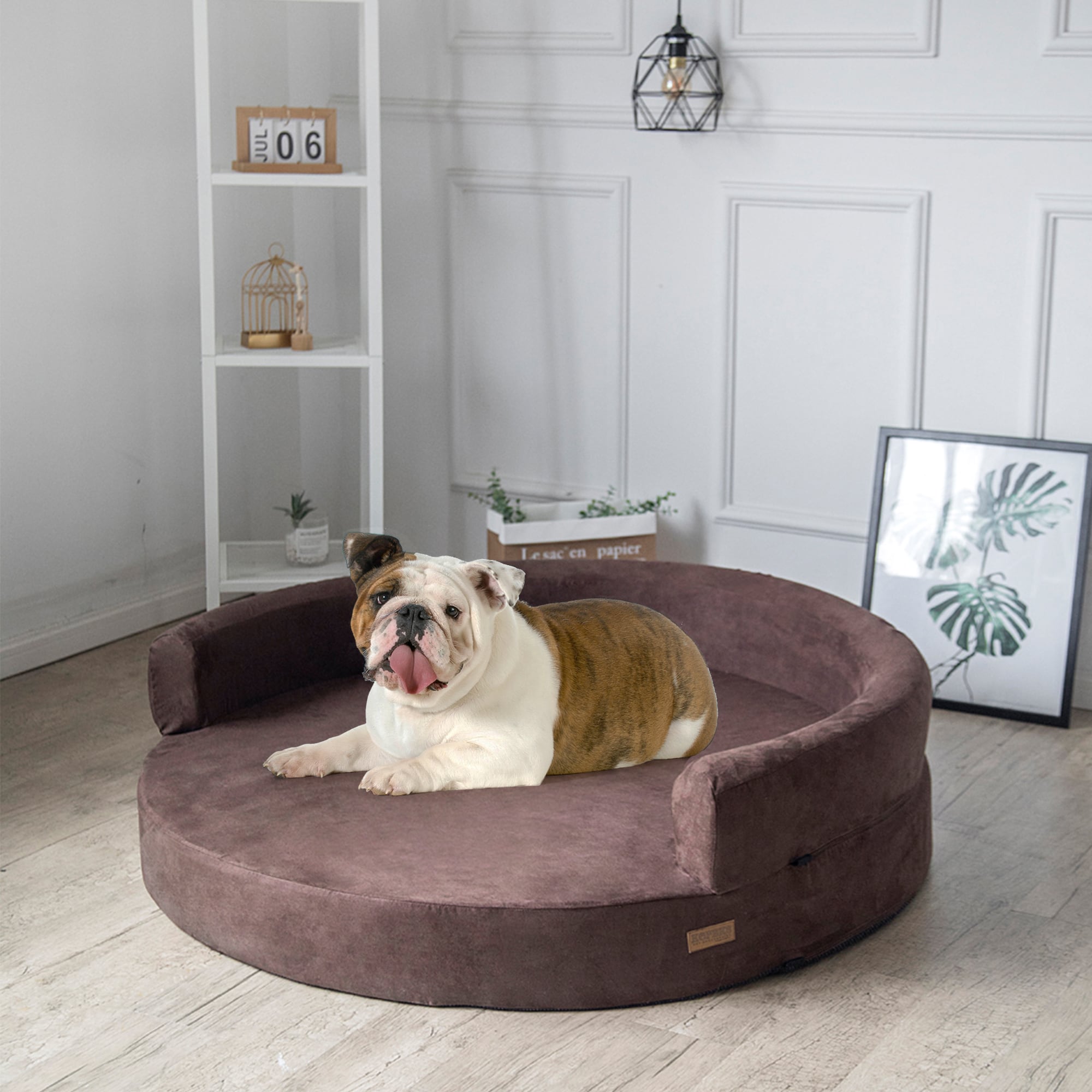 Replacement Dog Bed Duvet Cover Small Medium to Extra Large Pet Suede Brown 