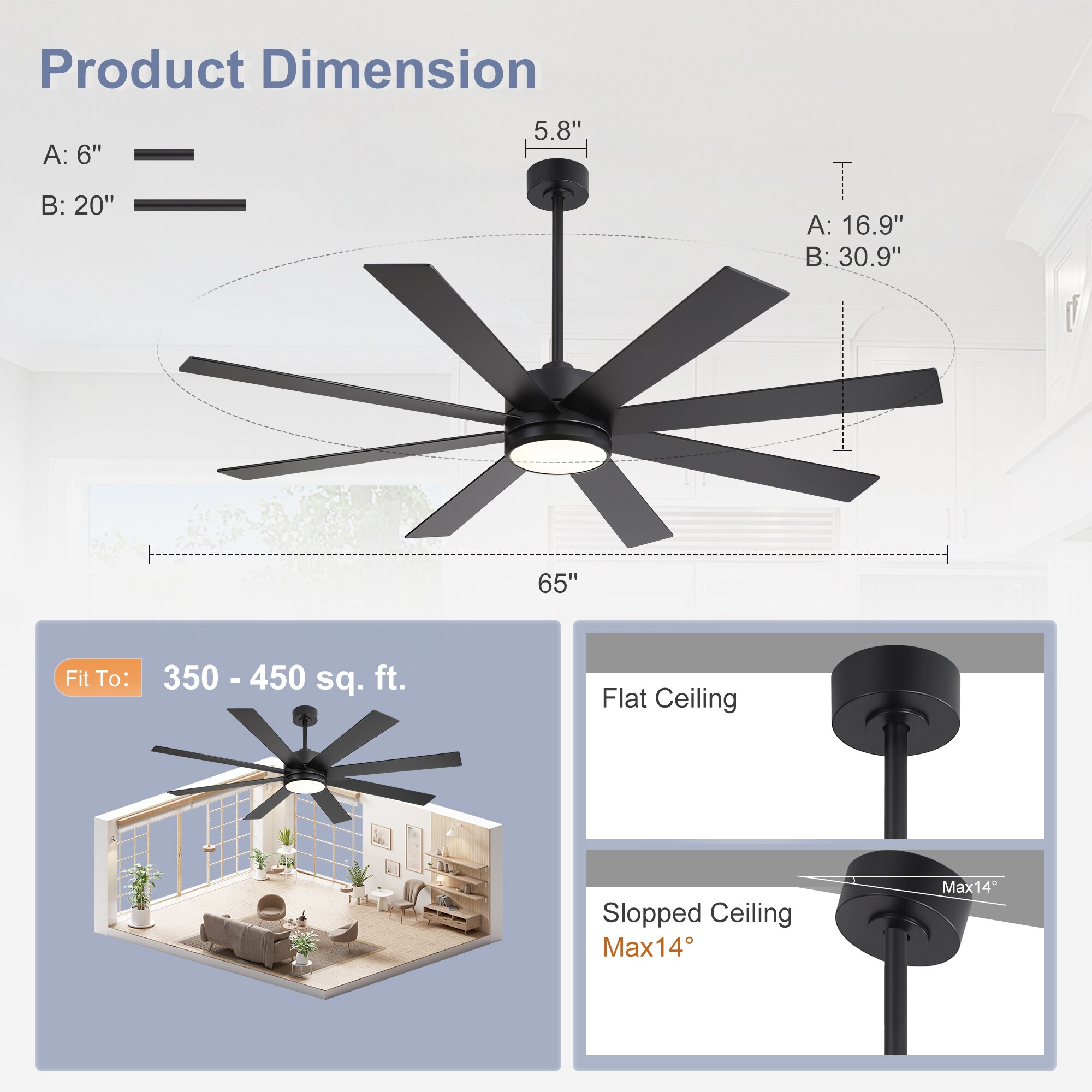 Airsurfer AS-32007-AB-T Ceiling-Fans - View #3