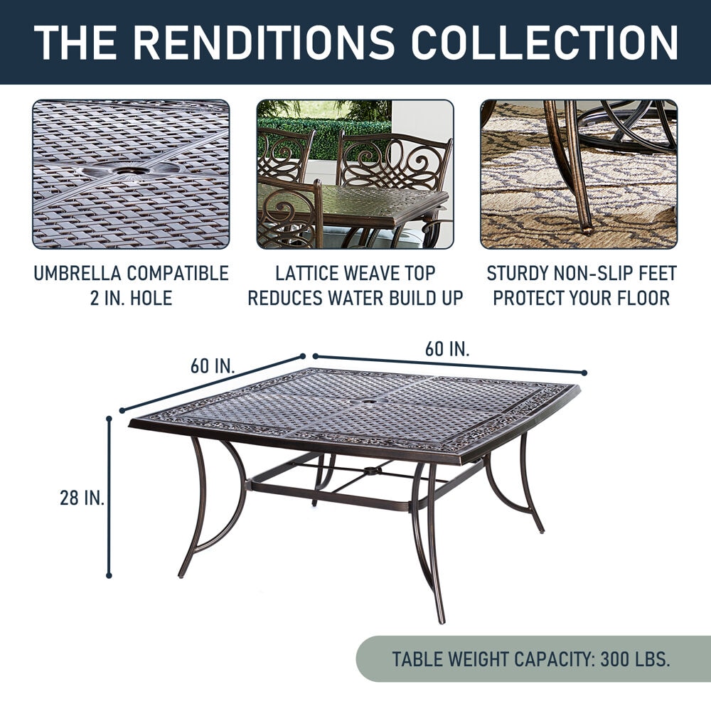 Hanover RENDN9PCSWSQ8-MST Patio-Dining-Sets - View #3