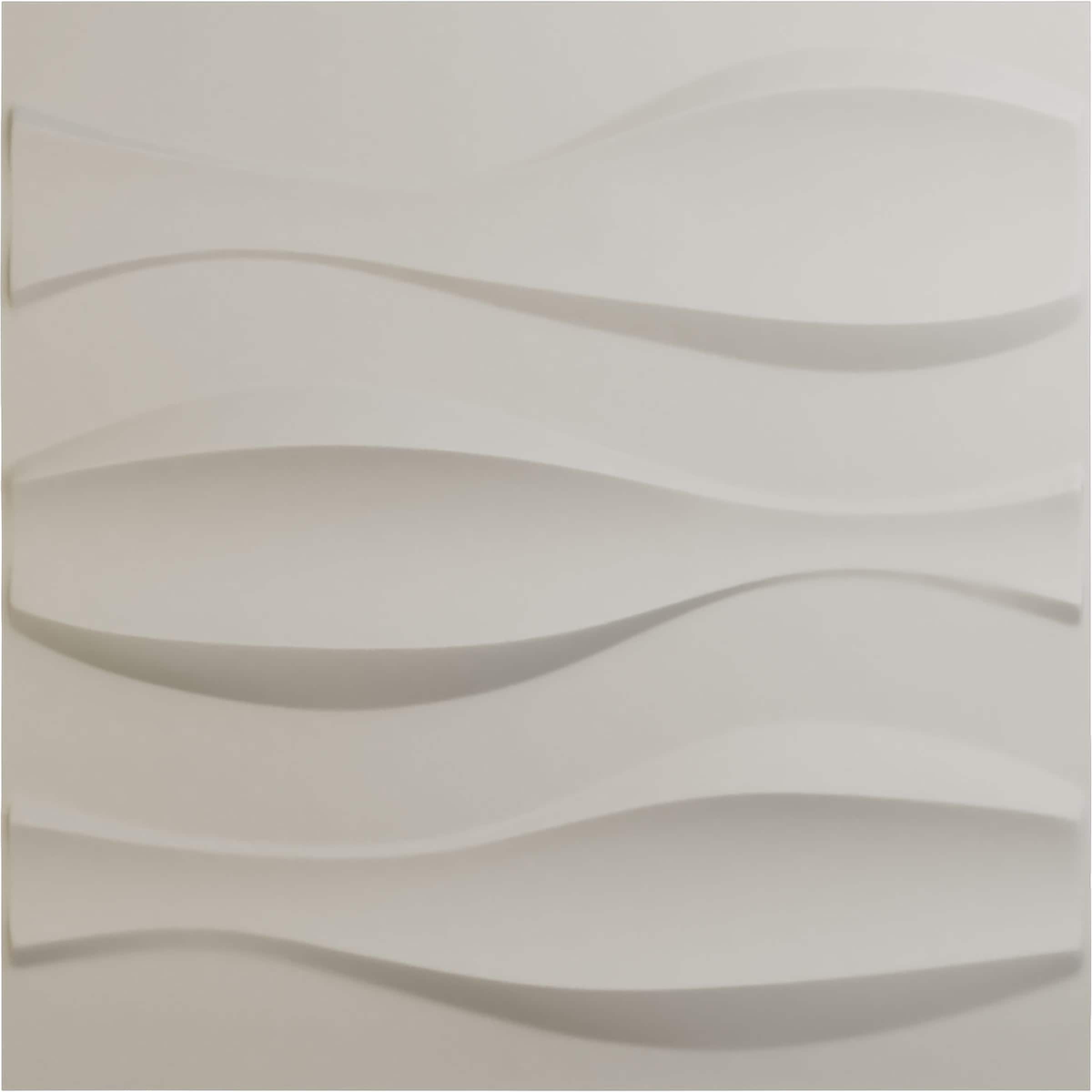 Ekena Millwork WP20X20TMGBW-CASE-12 19-5/8-in x 19-5/8-in Embossed UltraCover Satin Blossom White PVC Wall Panel 12 -Pack