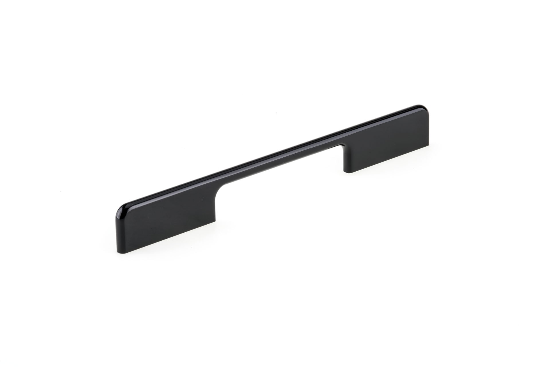 Richelieu 676019290 5-1/16-in or 7-9/16-in , 128mm or 192mm Center to Center Black Dual Mount Rectangular Handle