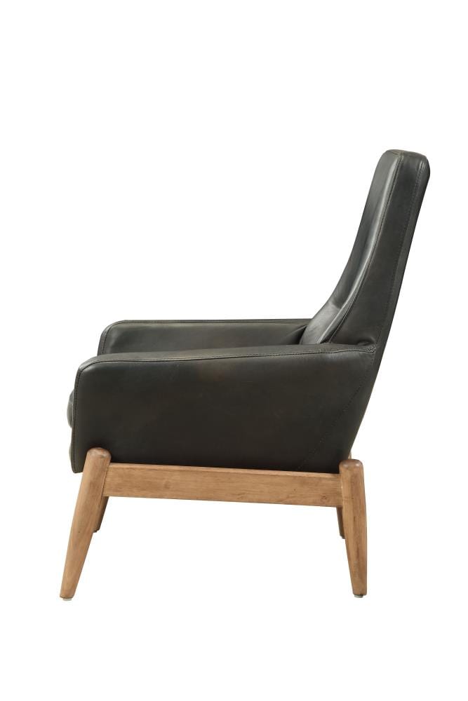 ACME FURNITURE Dolphin Midcentury Black Tgl Accent Chair at Lowes.com