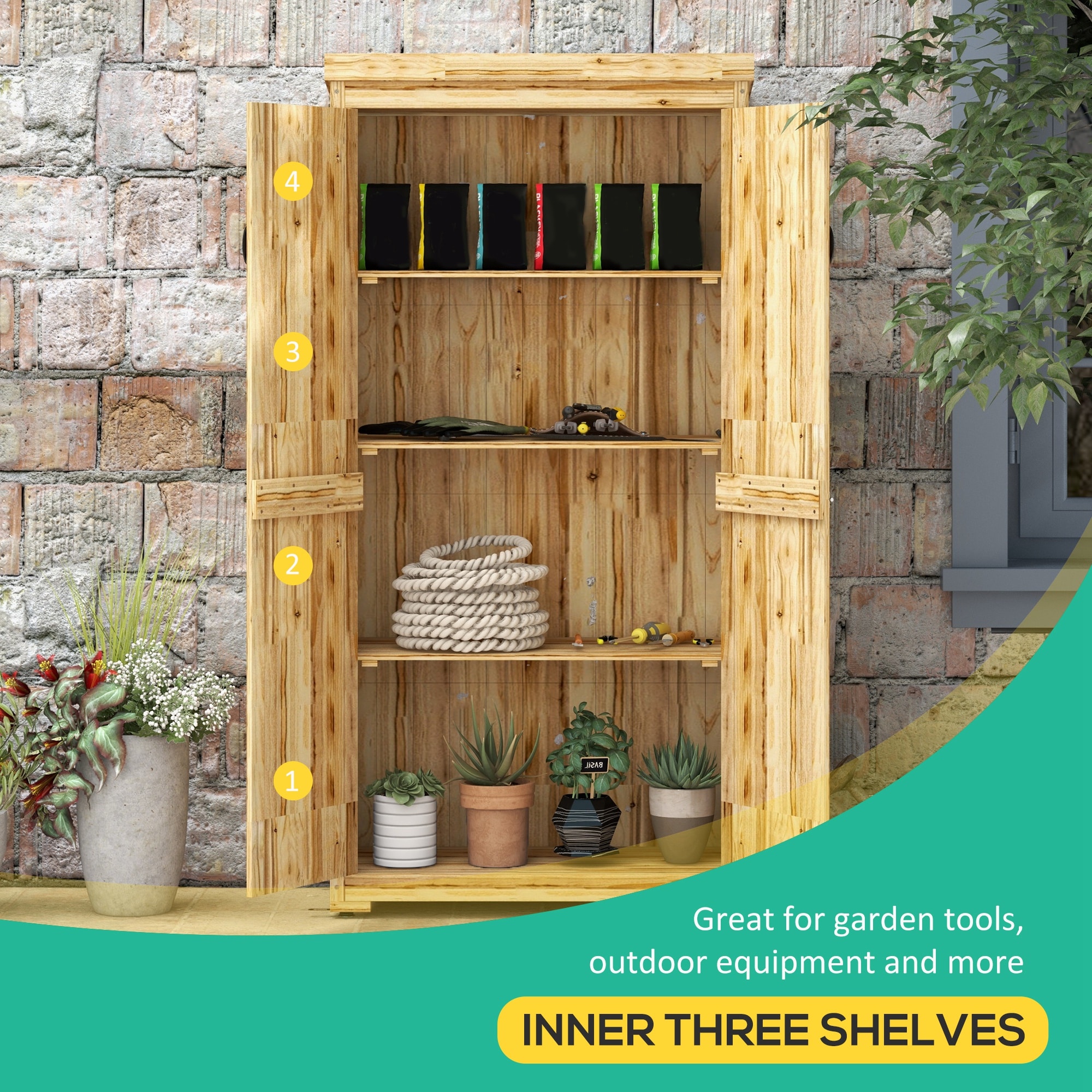 WELLFOR TWSG030-GR Wood-Storage-Buildings - View #6
