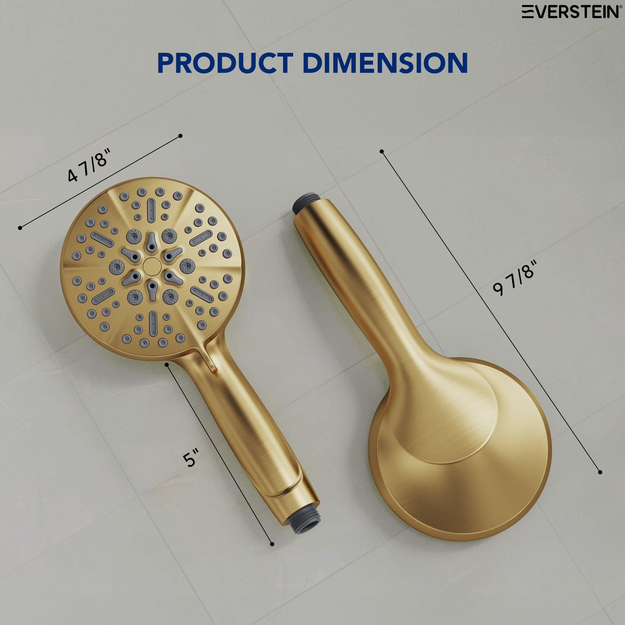 EVERSTEIN SFS-1129-GD Showerhead-Bar-Panels - View #7