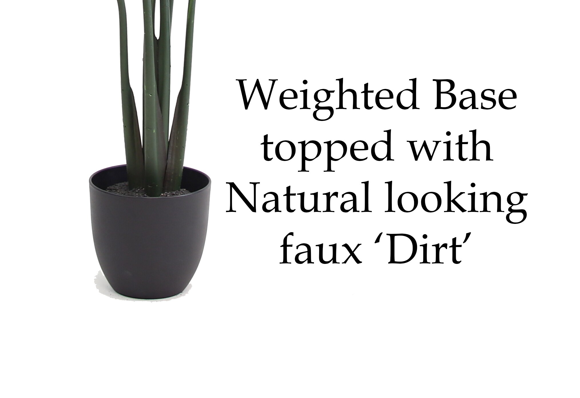 52" Green Artificial Bird of Paradise Tree in Black Plastic Pot