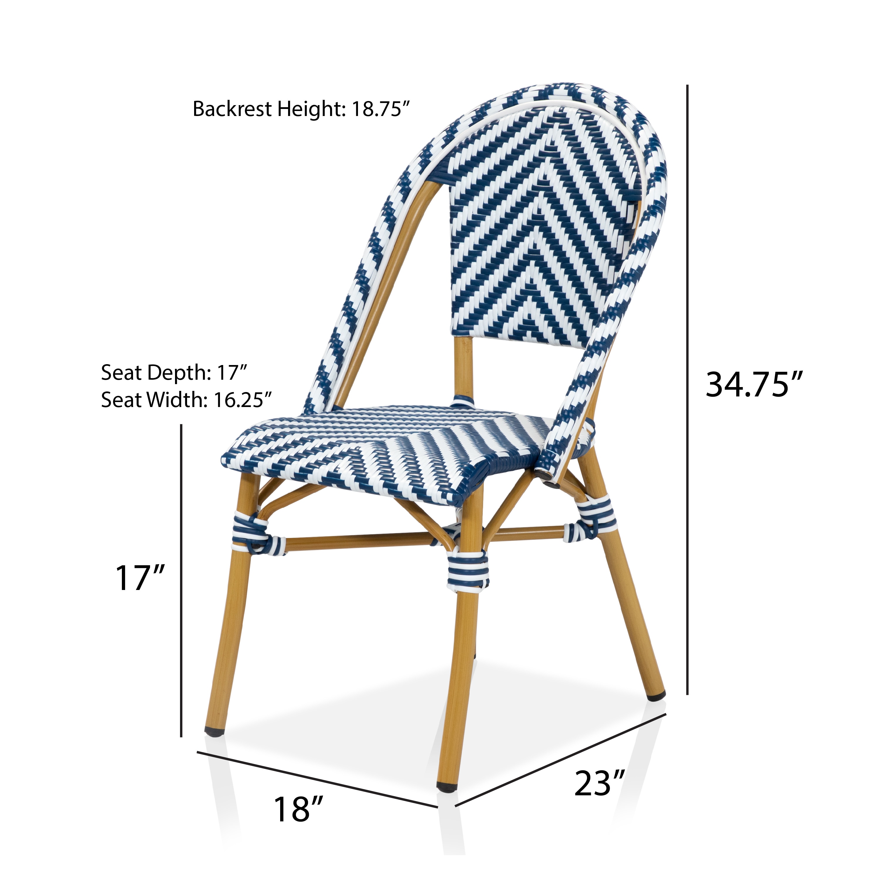 Furniture of America YNJ-OT2000BL-2P Patio-Chairs - View #10