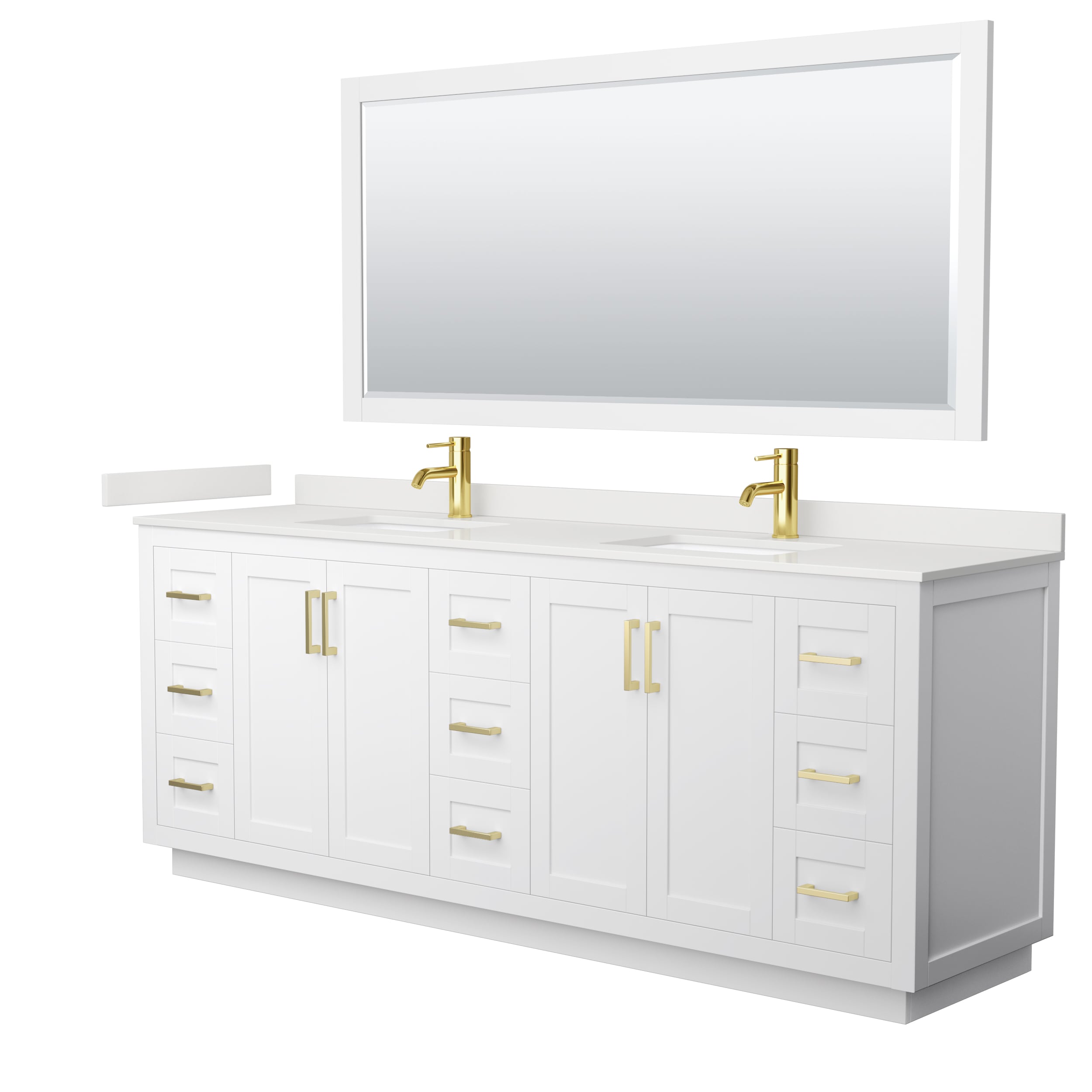 Wyndham Collection WCF292984DWGWQUNSM70 Bath-Vanity-Combo - View #2