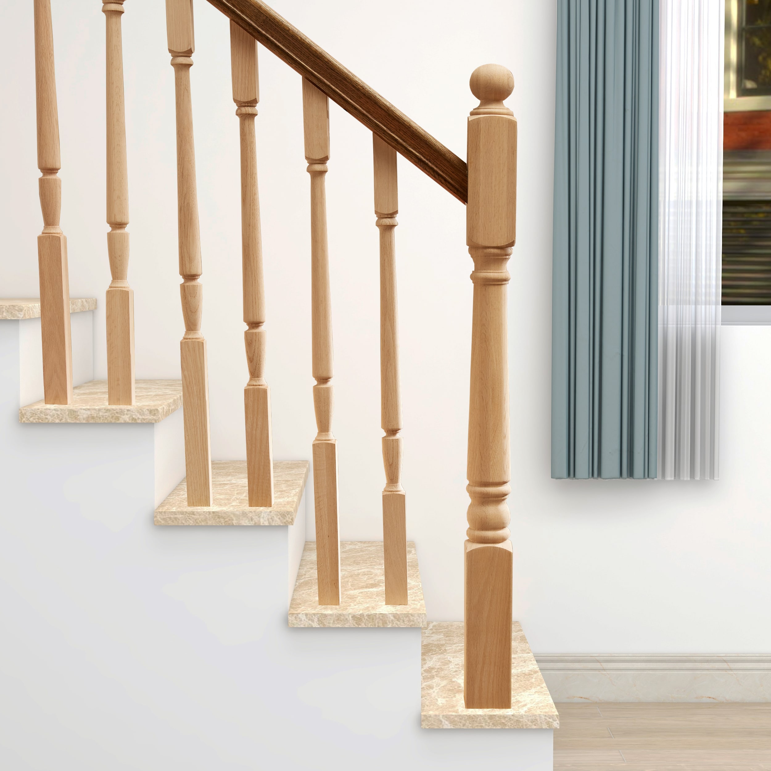 RELIABILT WG4025BT56OAK Interior-Stairpart-Newel-Posts - View #5
