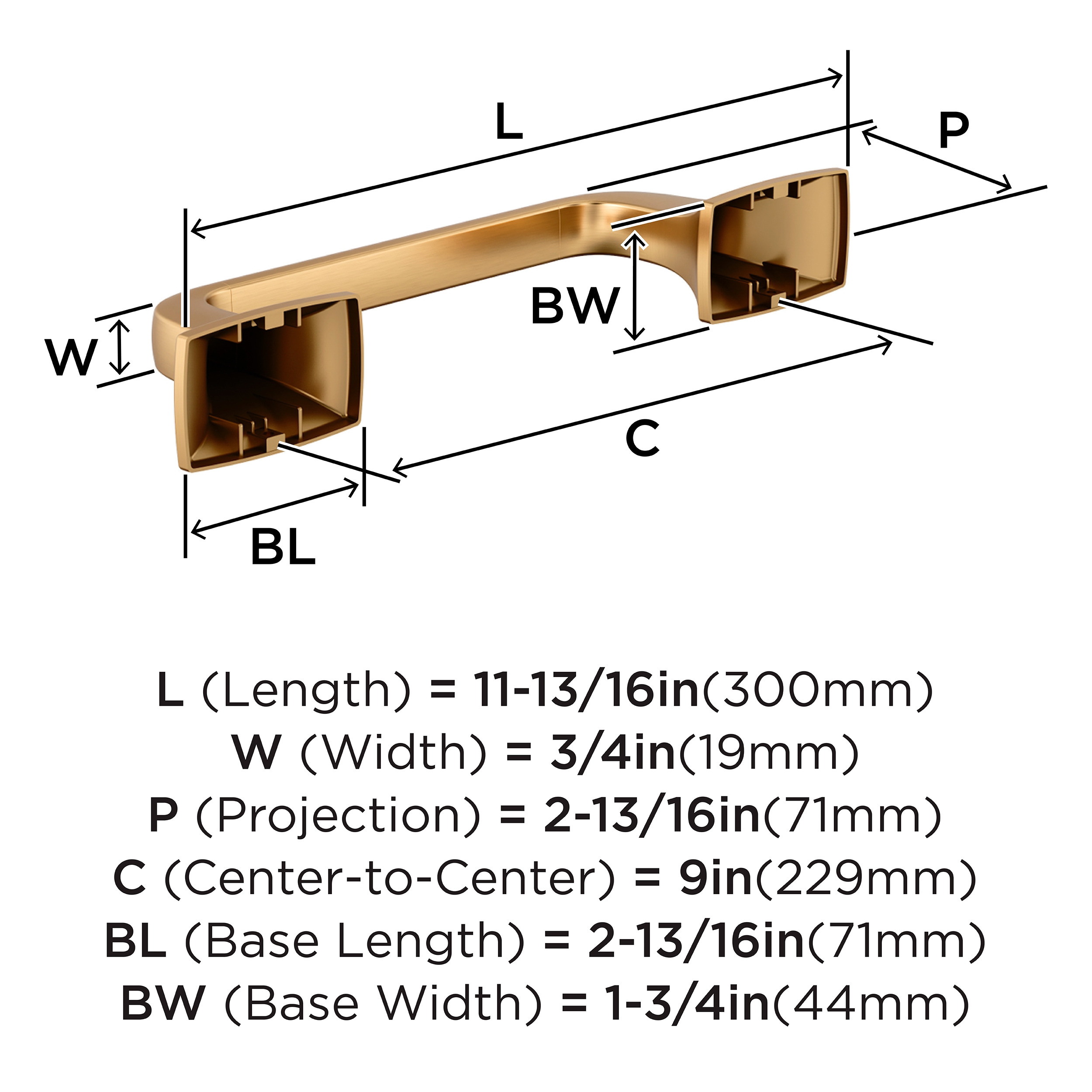 Champagne Bronze Wall Mounted Towel Bar