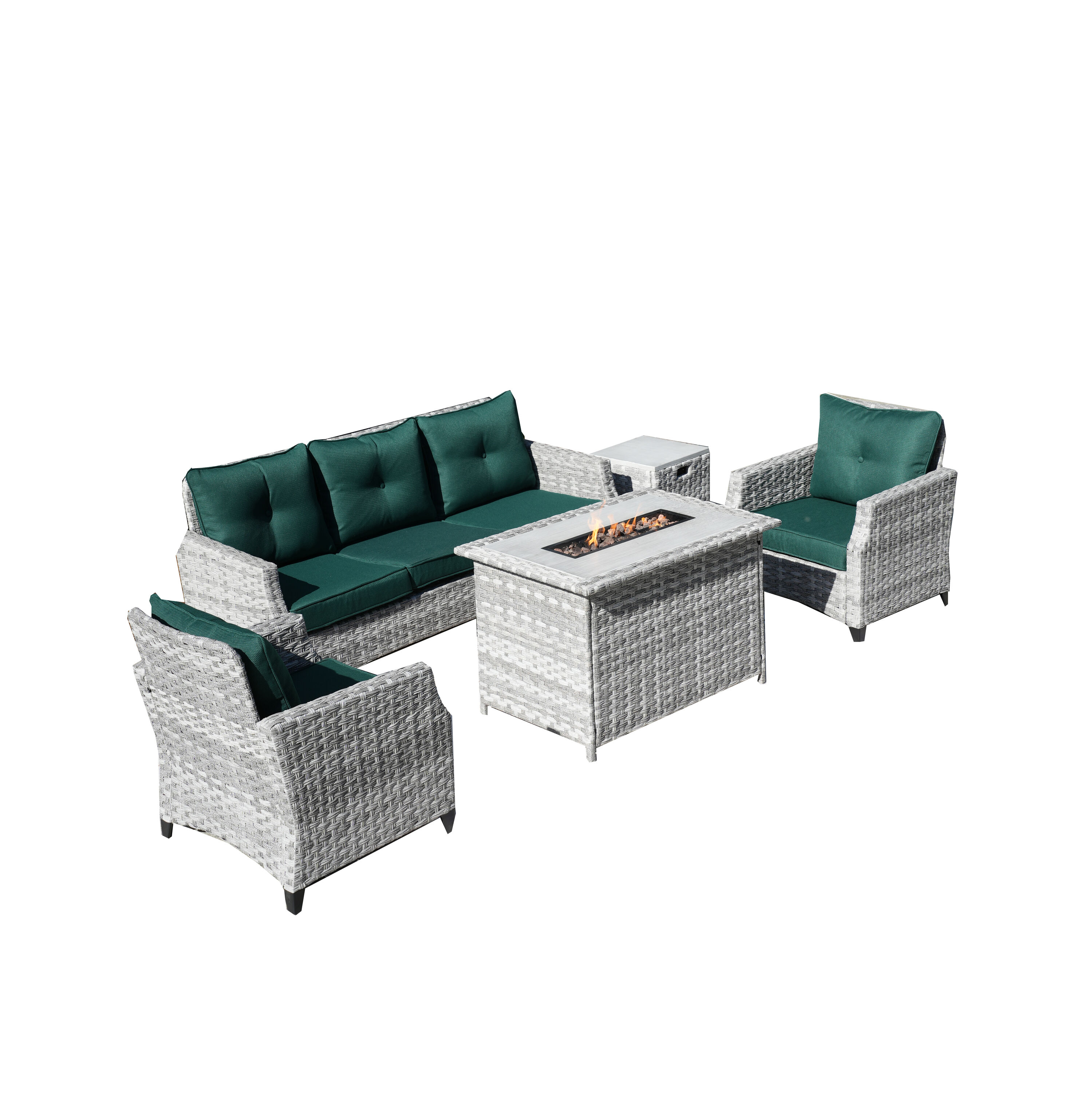 Moda Furnishings PAF-1802-H-GREEN Patio-Conversation-Sets - View #2