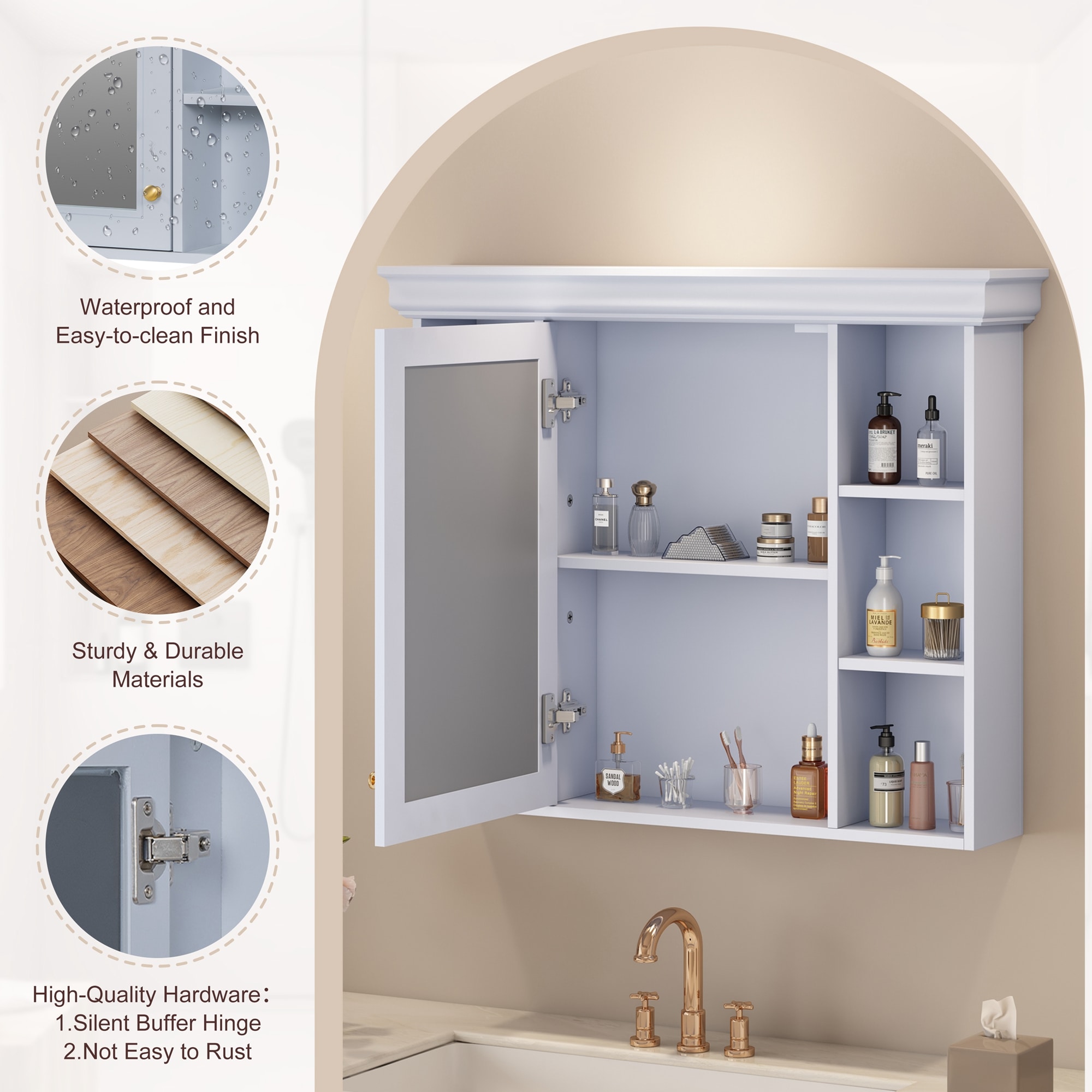 ZAKLOOP WU1396P143142 Bathroom-Wall-Cabinets - View #5