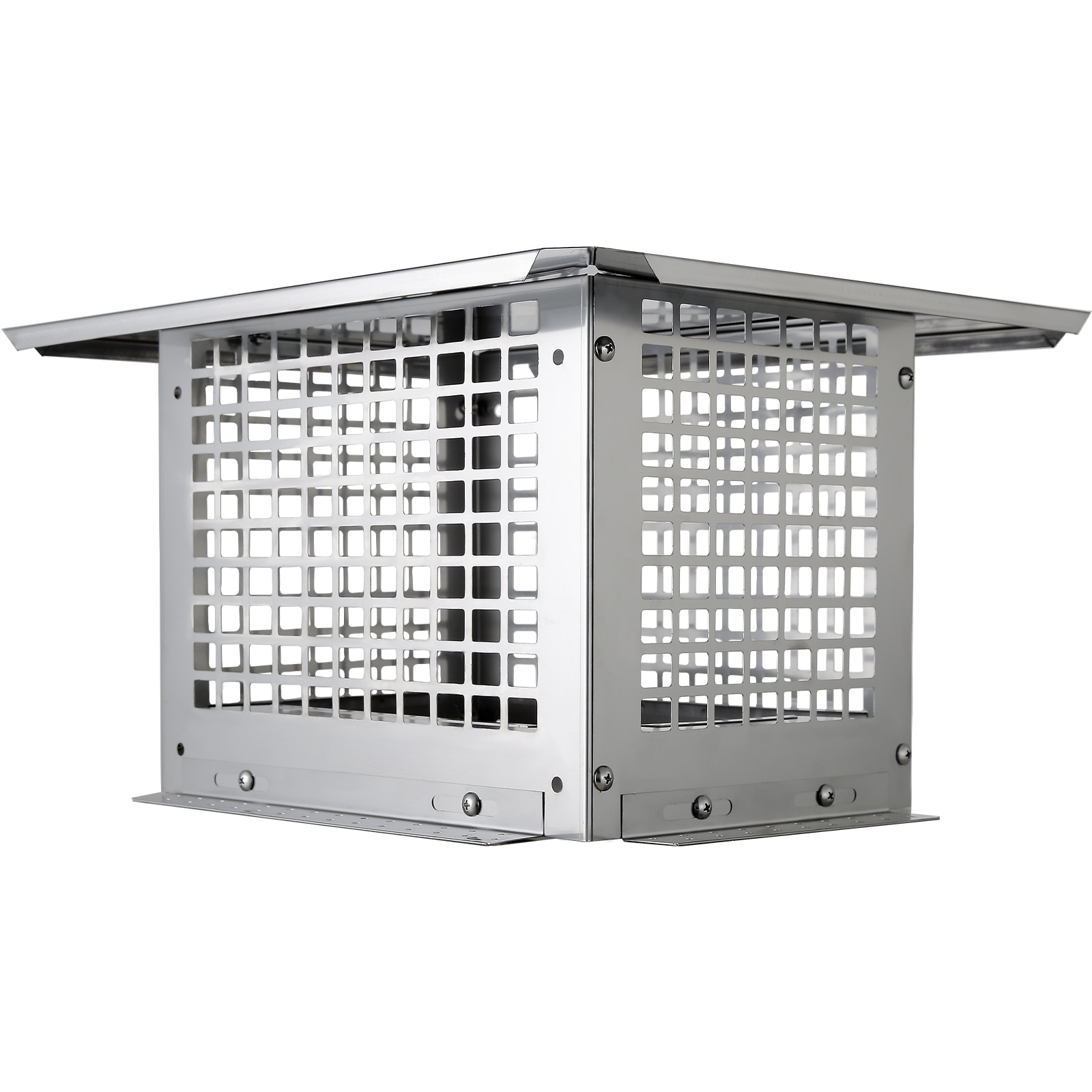 VEVOR BXGFXPDYDGYS7SWWCV0 Chimney Cap 10.56-in W x 10.56-in L Silver Stainless steel Square Chimney Cap