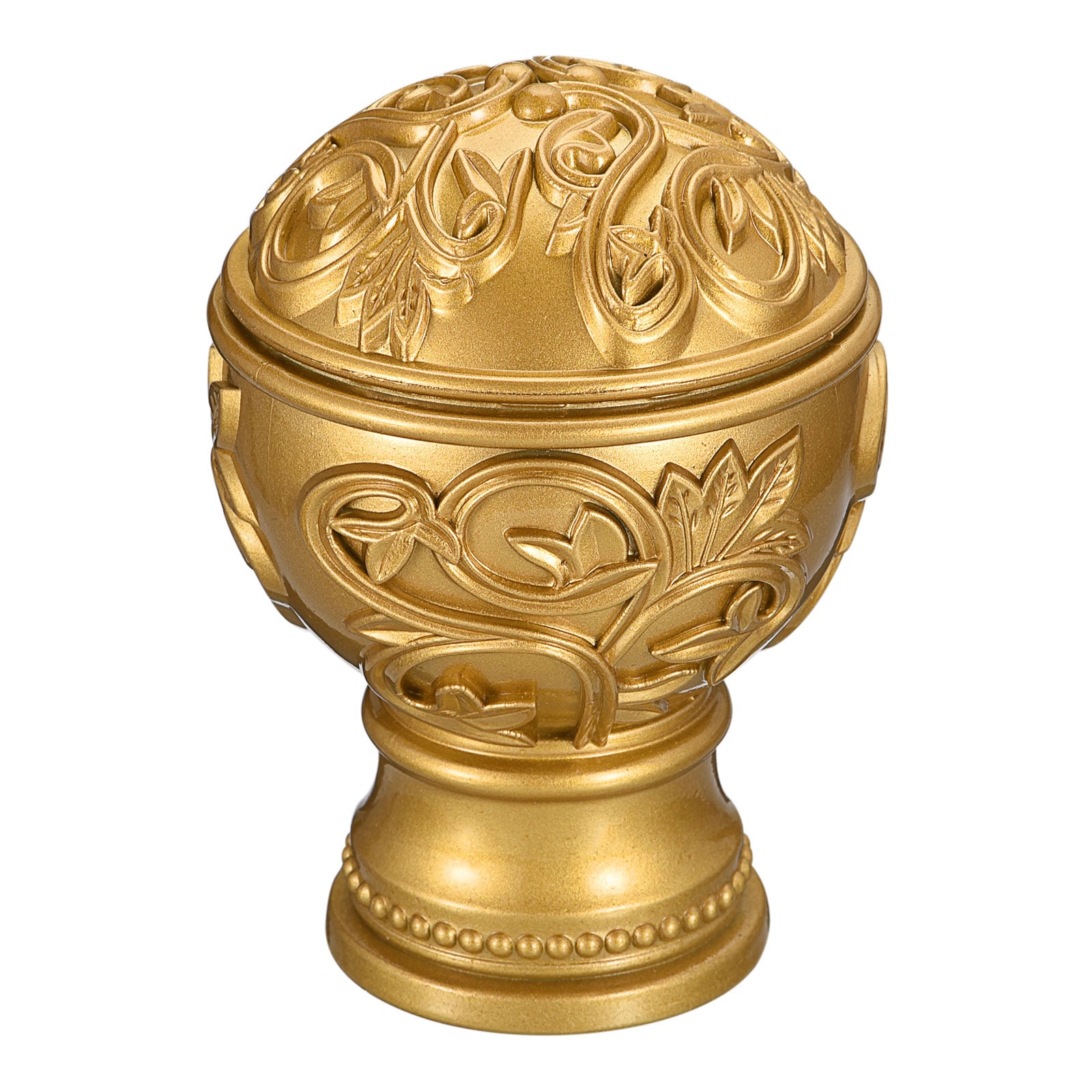 Unique Bargains Curtain Rod Finial Plastic Carved Drapery Rail Pole ...