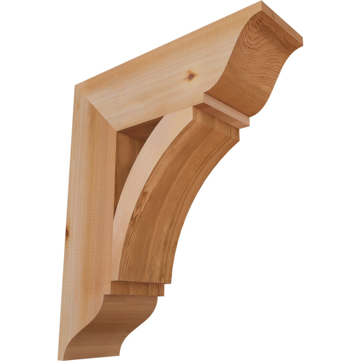 Ekena Millwork BKT06X20X24THR01SWR Thorton traditional smooth 5-1/2-in x 20-in x 24-in Western red cedar Brown Wood Standard bracket