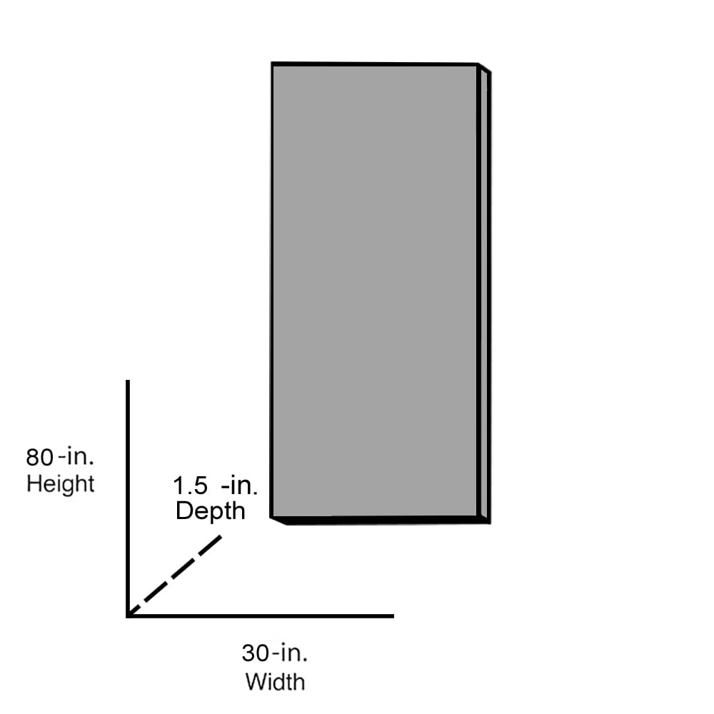 CALHOME 30-in x 80-in White Primed MDF Single Barn Door | PK-2PANEL-CB-30