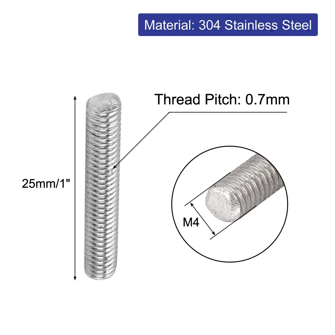 Unique Bargains S26031900UX2286 Threaded-Rod - View #2