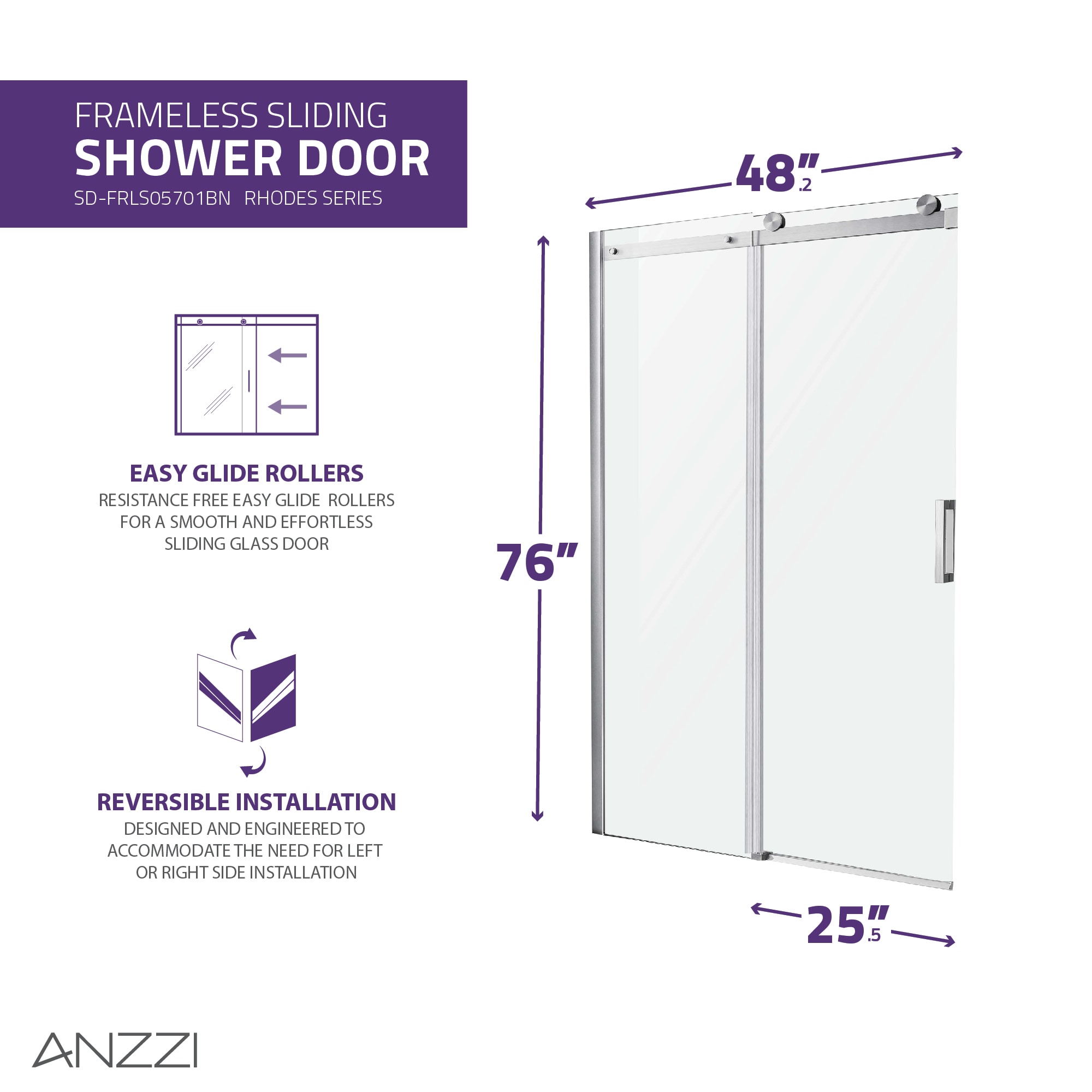 ANZZI SD-FRLS05701BN Shower-Doors - View #2