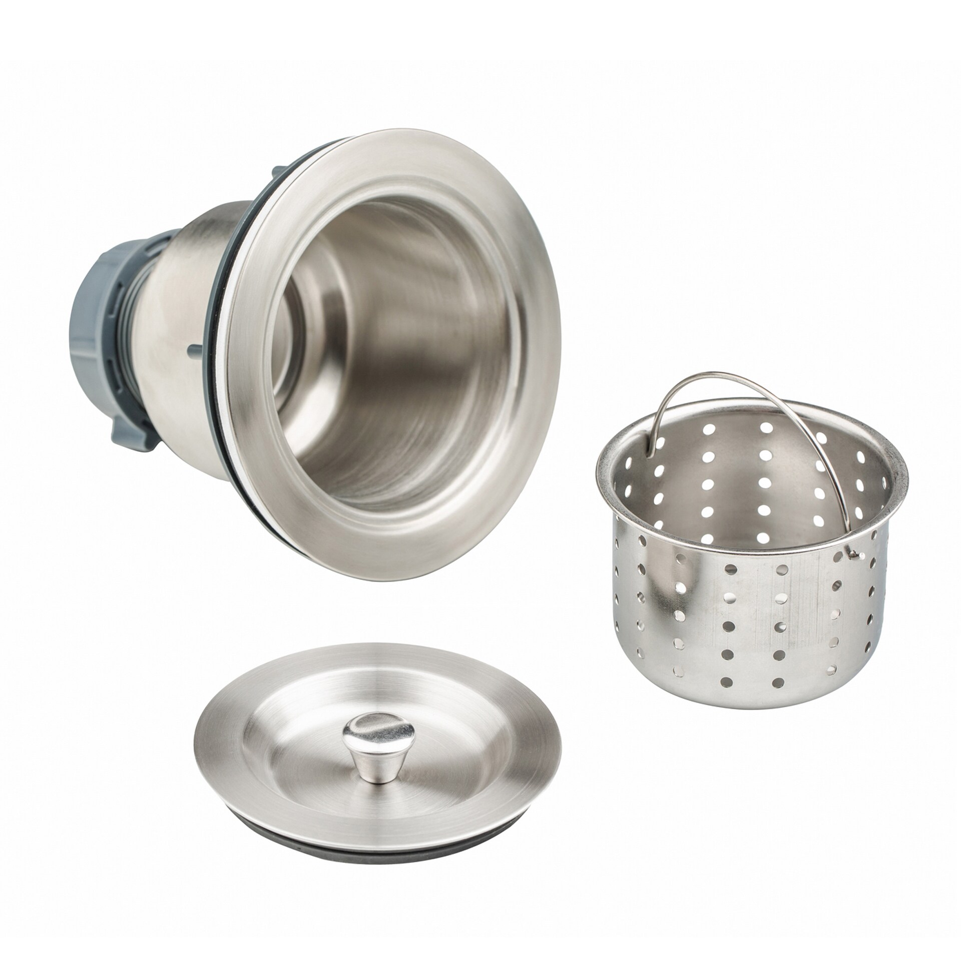 Stainless Steel Kitchen Sink Strainer Stopper Drain Basket 31/2inc Waste  Plug US