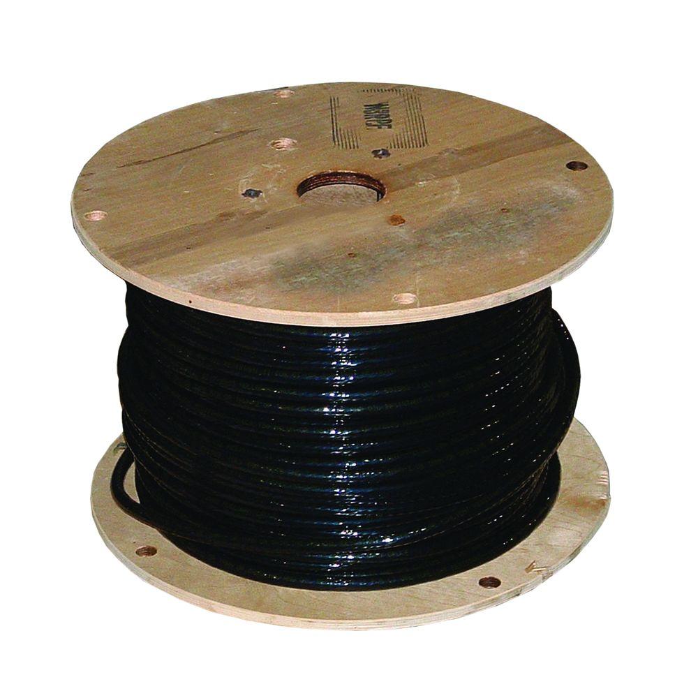 Southwire SIMpull 500-ft 2/0-AWG Copper Stranded Black XHHW Wire (By-the-Roll)  at