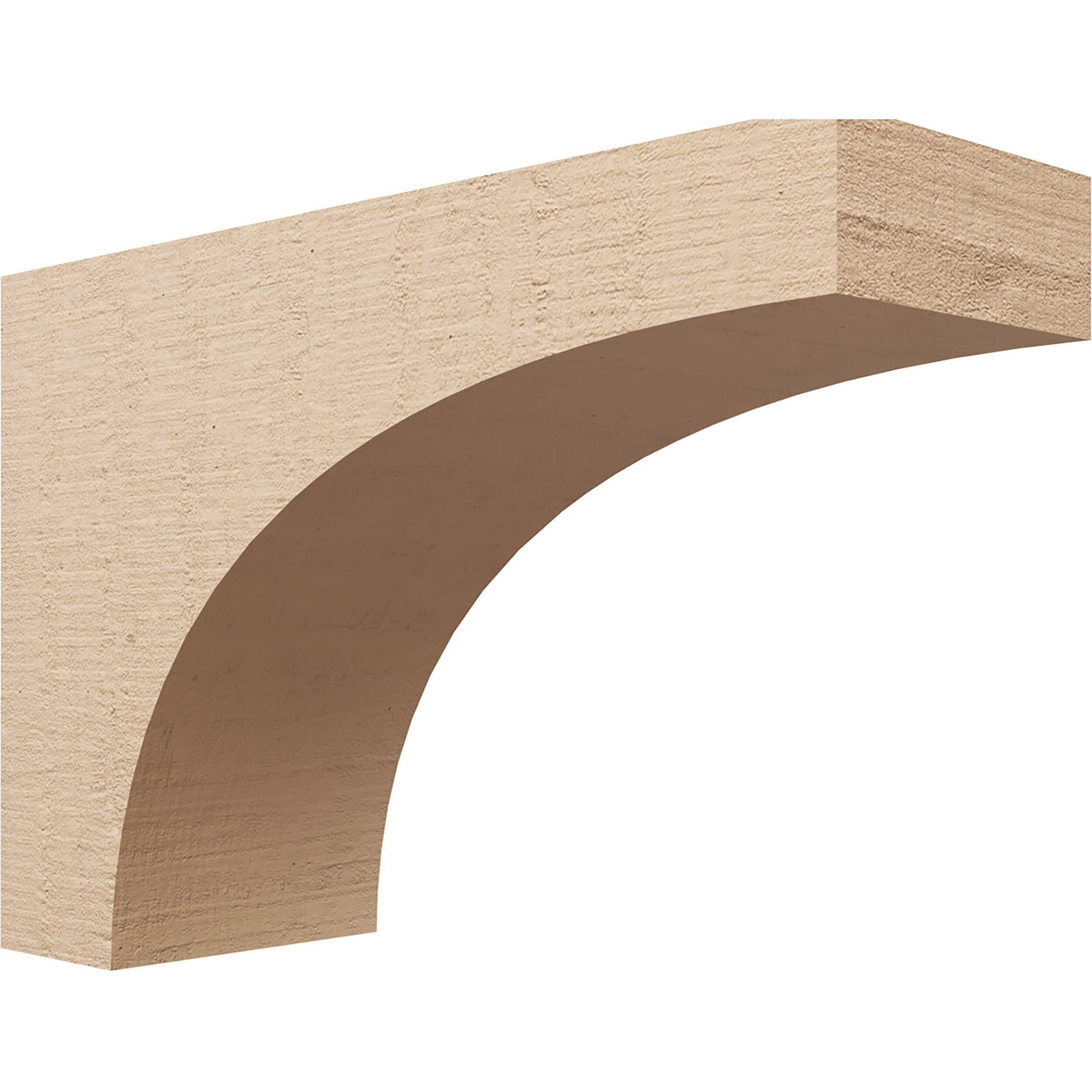 Ekena Millwork CORU09X27X18STORCPR 9-in x 27-in x 18-in Rough Cedar Woodgrain TimberThane Primed Urethane Paintable/Stainable Corbel