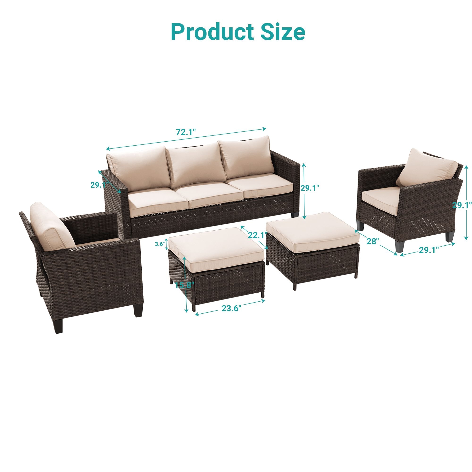 ACEGOSES LW-115BSD-T13 Patio-Conversation-Sets - View #2