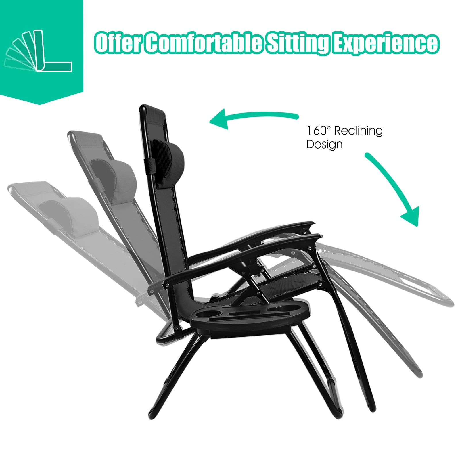LIVIZA TDJ10642DK-1 Beach-Camping-Chairs - View #3