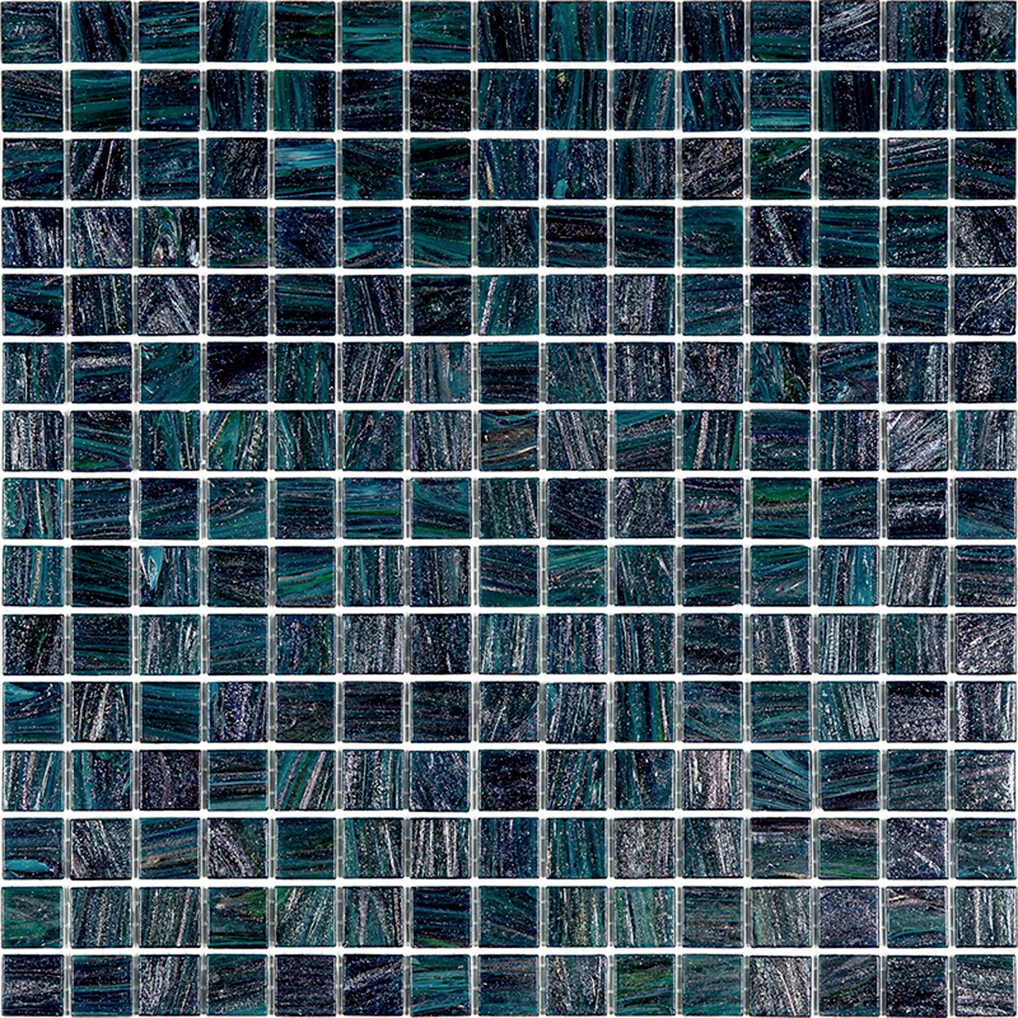 Celestial Pine Green Glossy Glass Mosaic Wall and Floor Tile