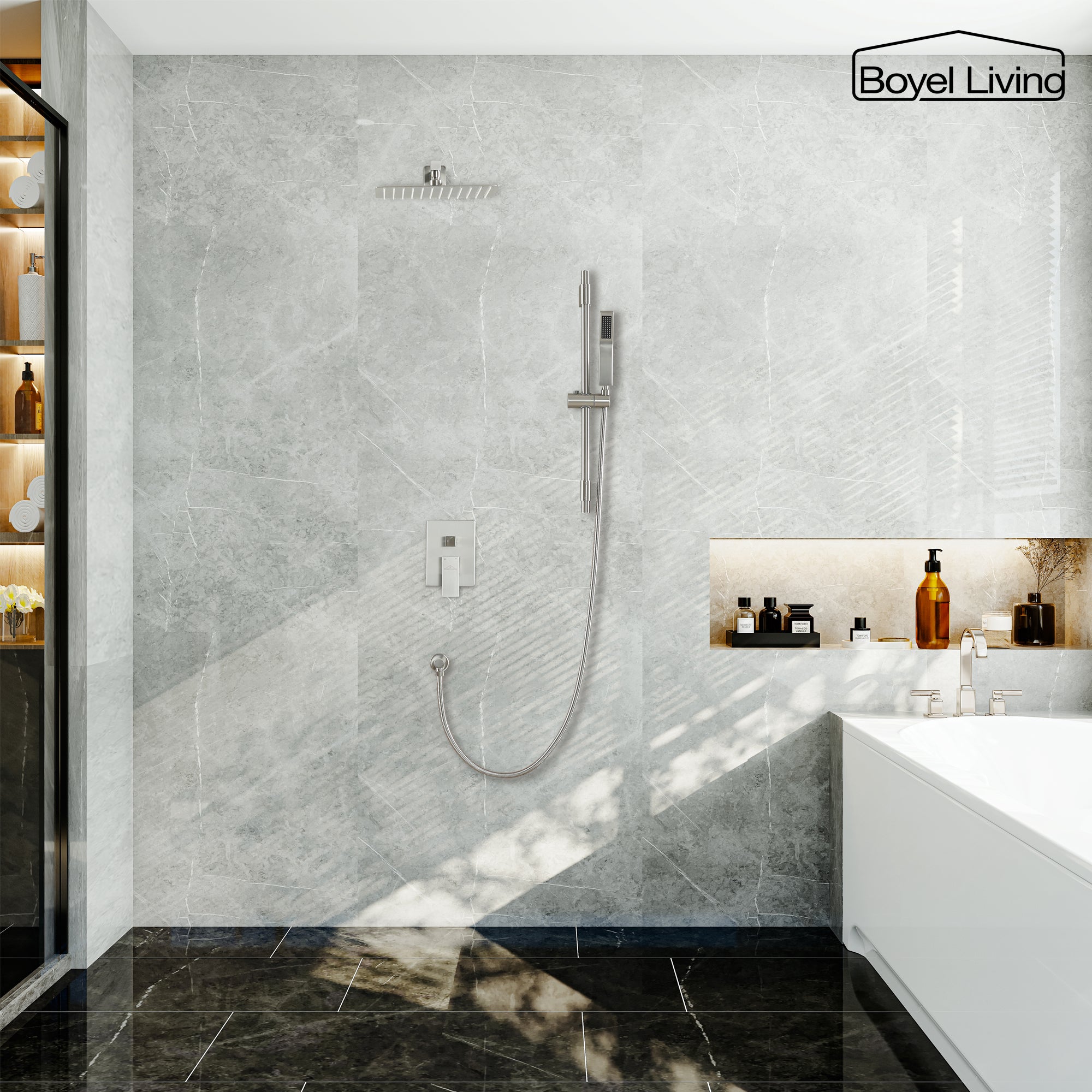 Boyel Living MS-A3808-12BN Showerhead-Bar-Panels - View #5