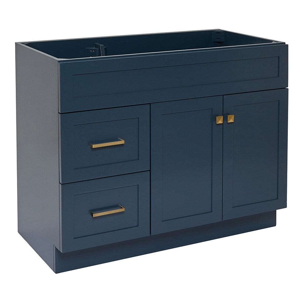 Midnight Blue 42" Freestanding Wood Vanity Cabinet