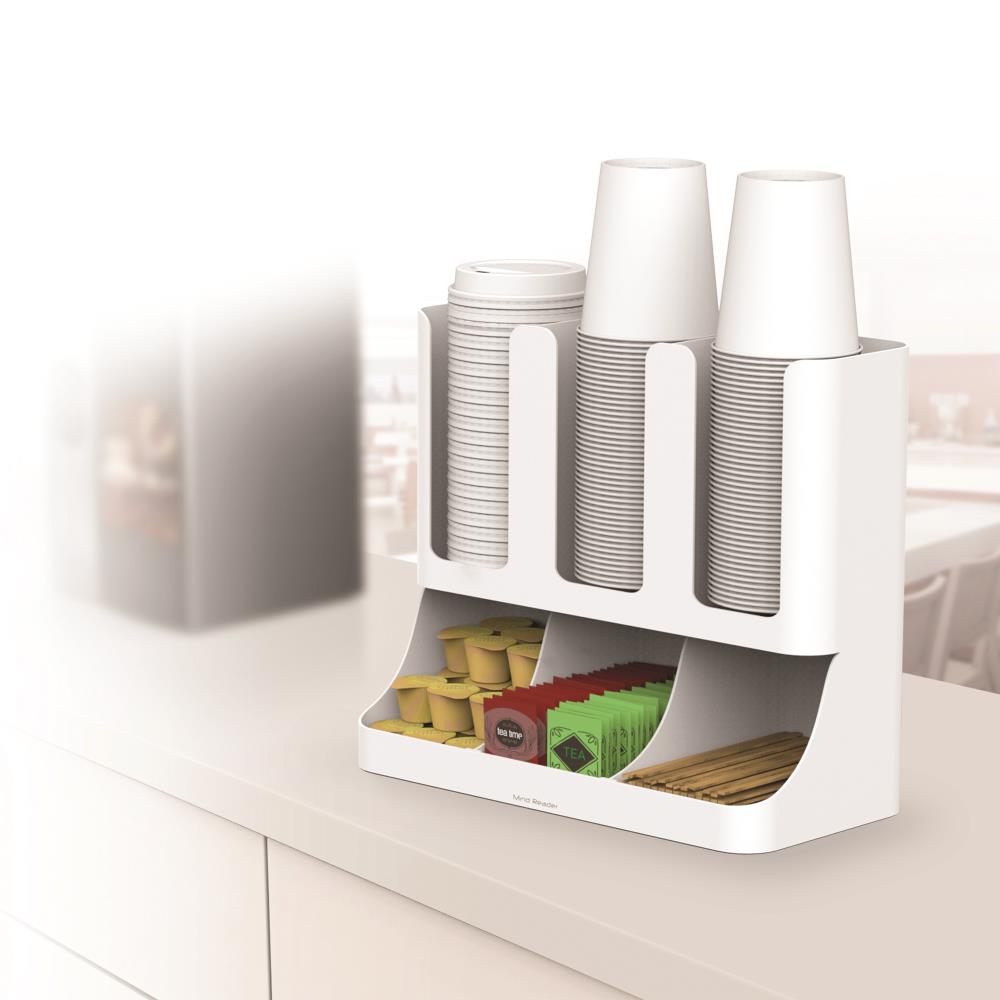 Mind Reader 6 Compartment Upright Breakroom Coffee Condiment And Cup  Storage Organizer : Target