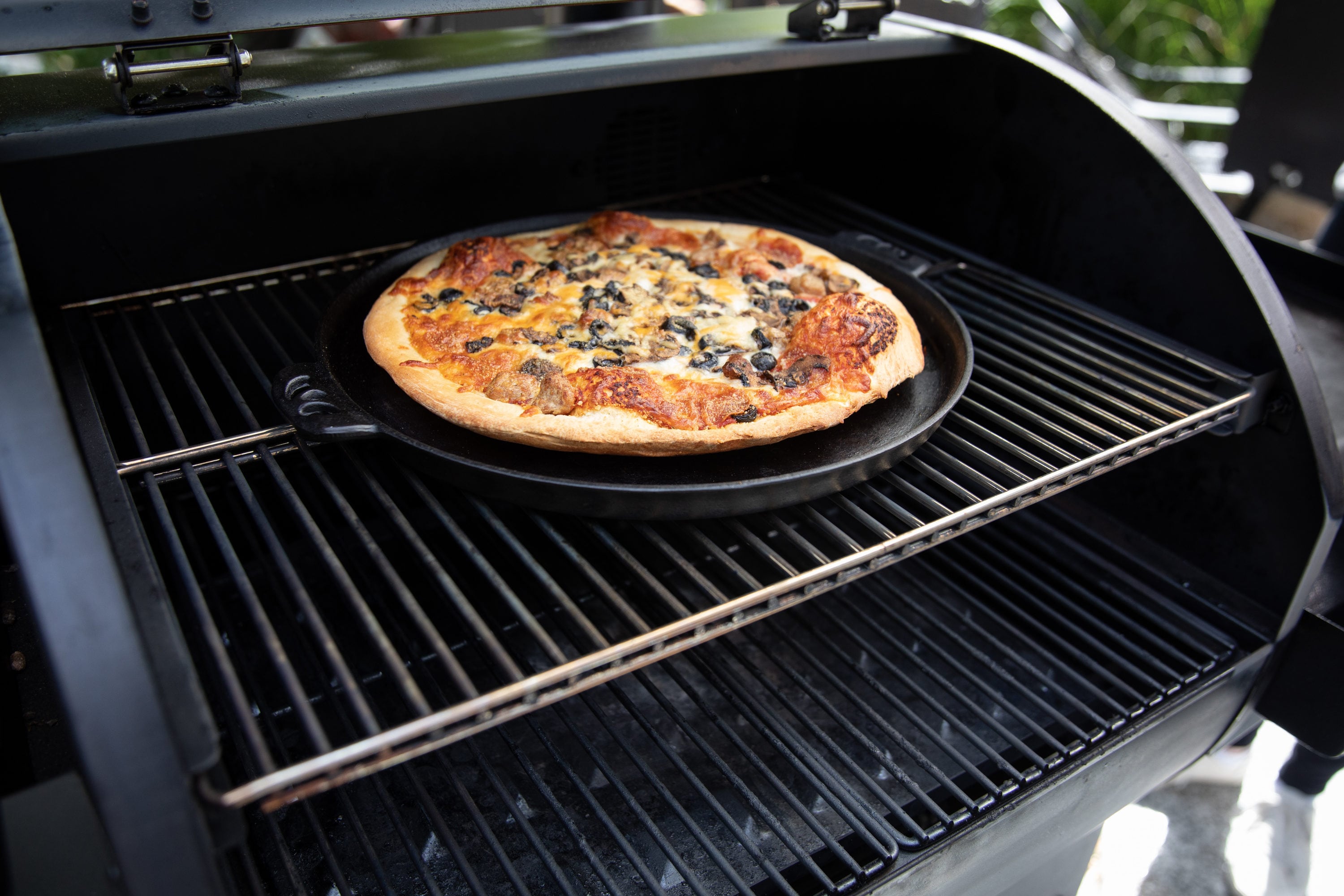 Camp Chef Pizza Cast Iron Grill Pan in the Grill Cookware