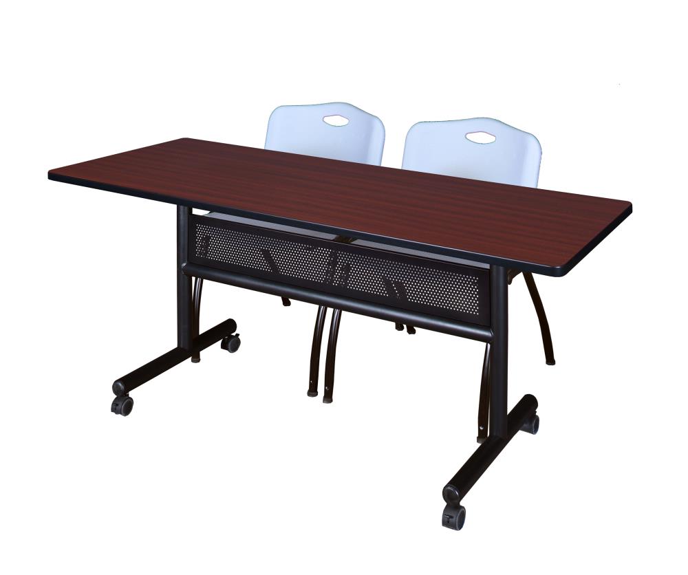 Regency MKFTM6024MH47GY Training Brown 4-Person Training Table (60-in W x 29-in H)