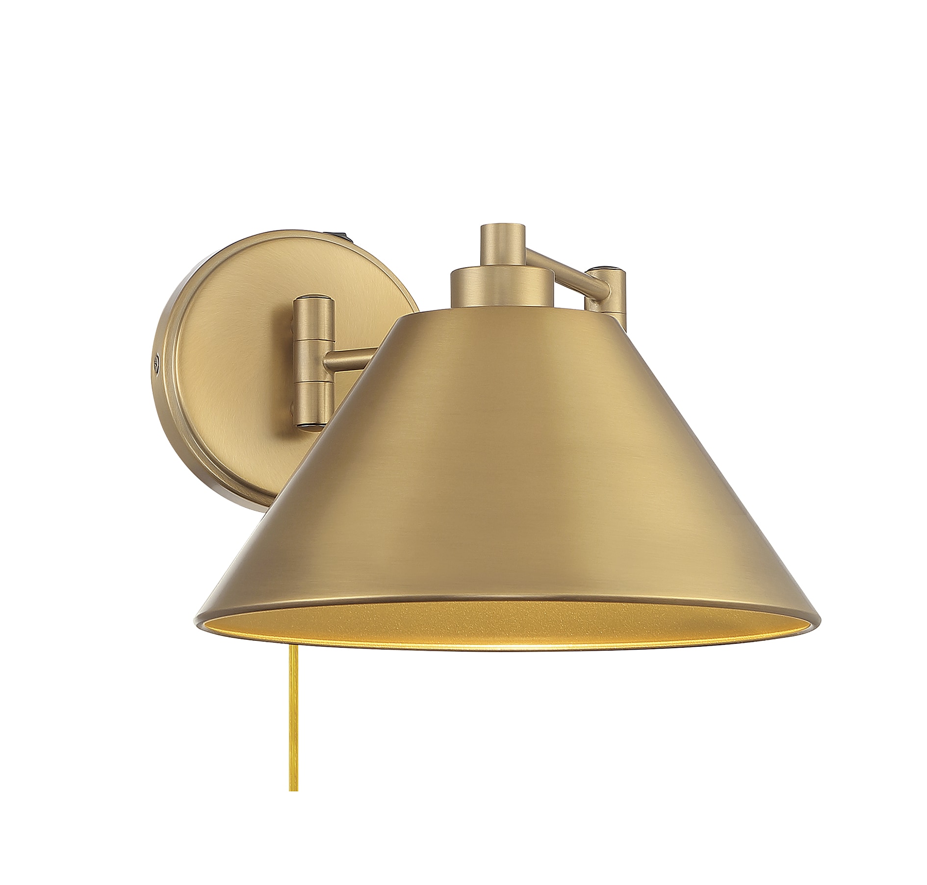 Nicholas Adjustable Arm Black and Gold Brass Wall Sconce