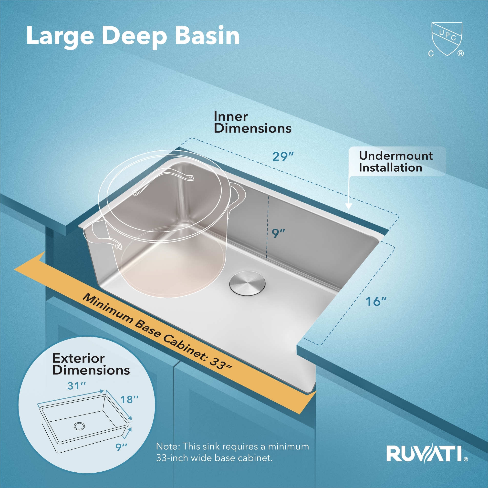 Ruvati RVM5931 Kitchen-Sinks - View #5